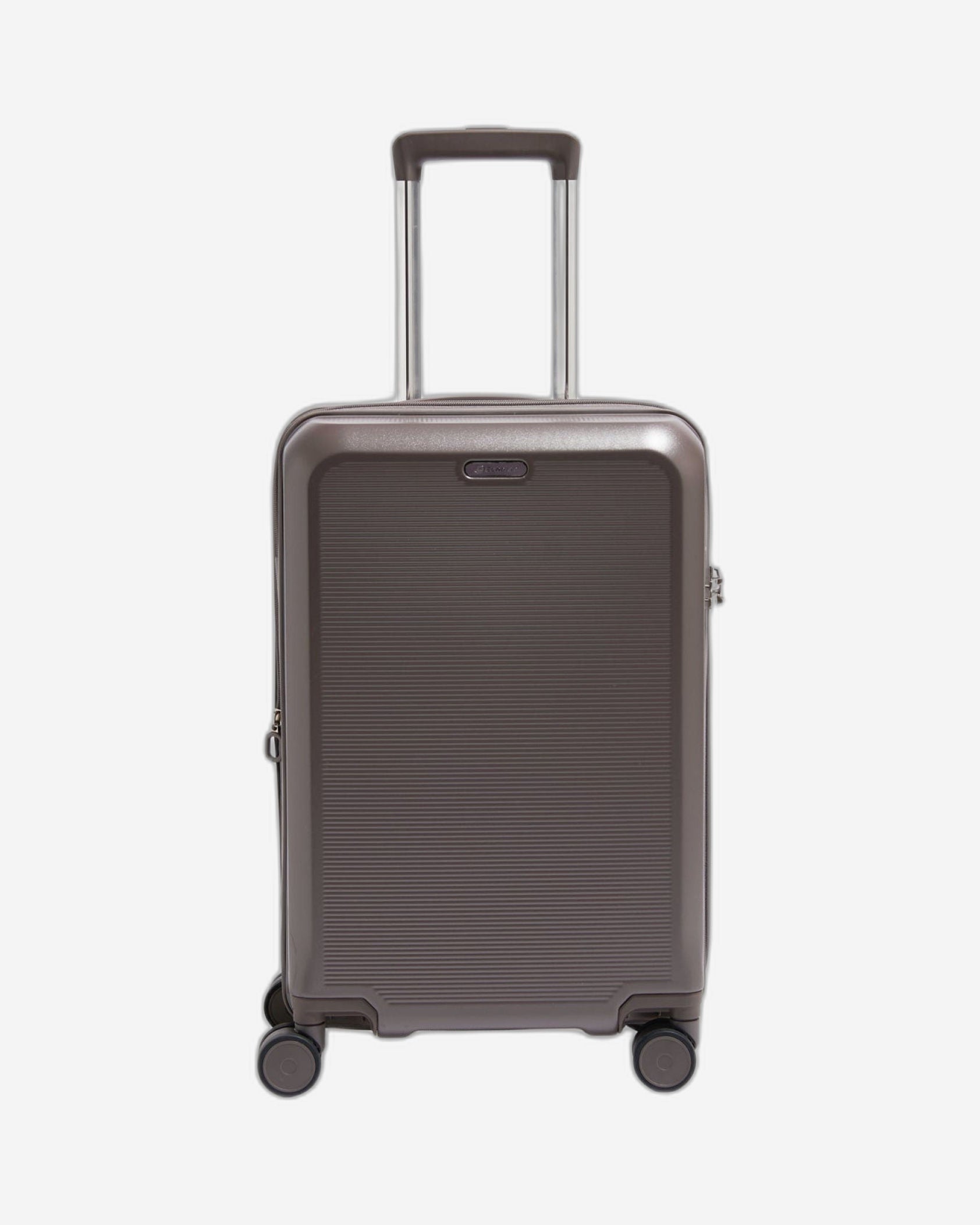 حقيبة سفر صلبة قابلة للتوسيع من إيكولاك سينس، مقاس 56 سم، مزودة بأربع عجلات مزدوجة، لون بني معدني - CHT0023S - 20 بني معدني