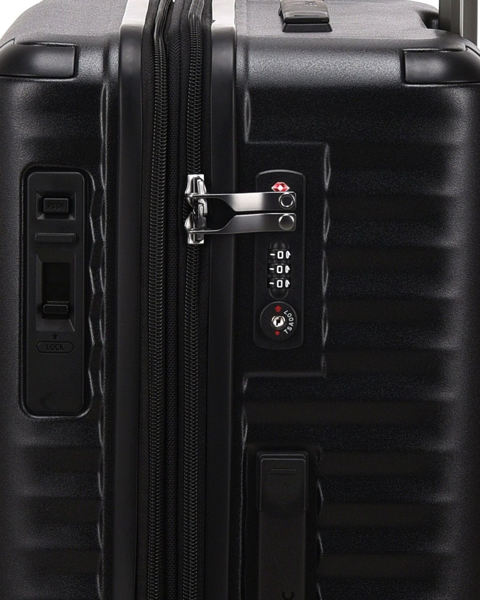 حقيبة سفر إيكولاك سيليسترا الصلبة القابلة للتوسيع، 66.5 سم، بعجلات مزدوجة، وعجلات مزدوجة، وحقيبة تسجيل وصول، لون أسود - PC183XA BLACK 24