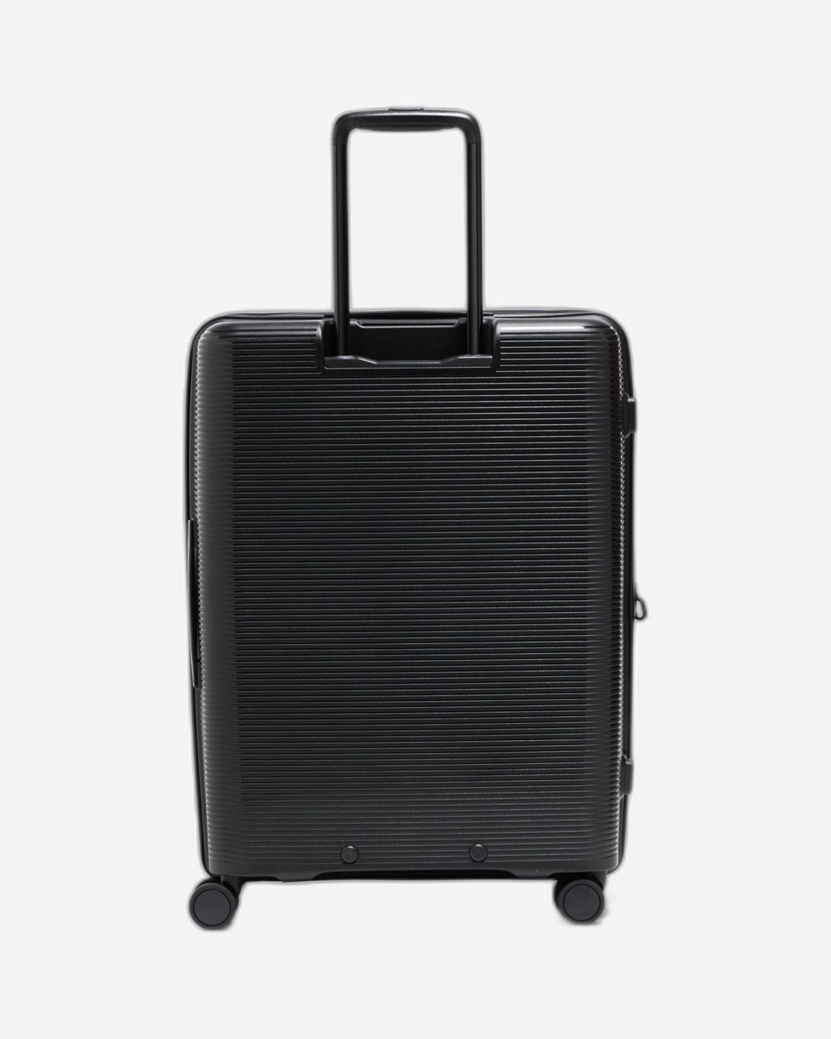 حقيبة سفر صلبة قابلة للتوسيع من إيكولاك فورزا، مقاس 65 سم، مزودة بأربع عجلات مزدوجة، لون أسود - PW005 24 أسود