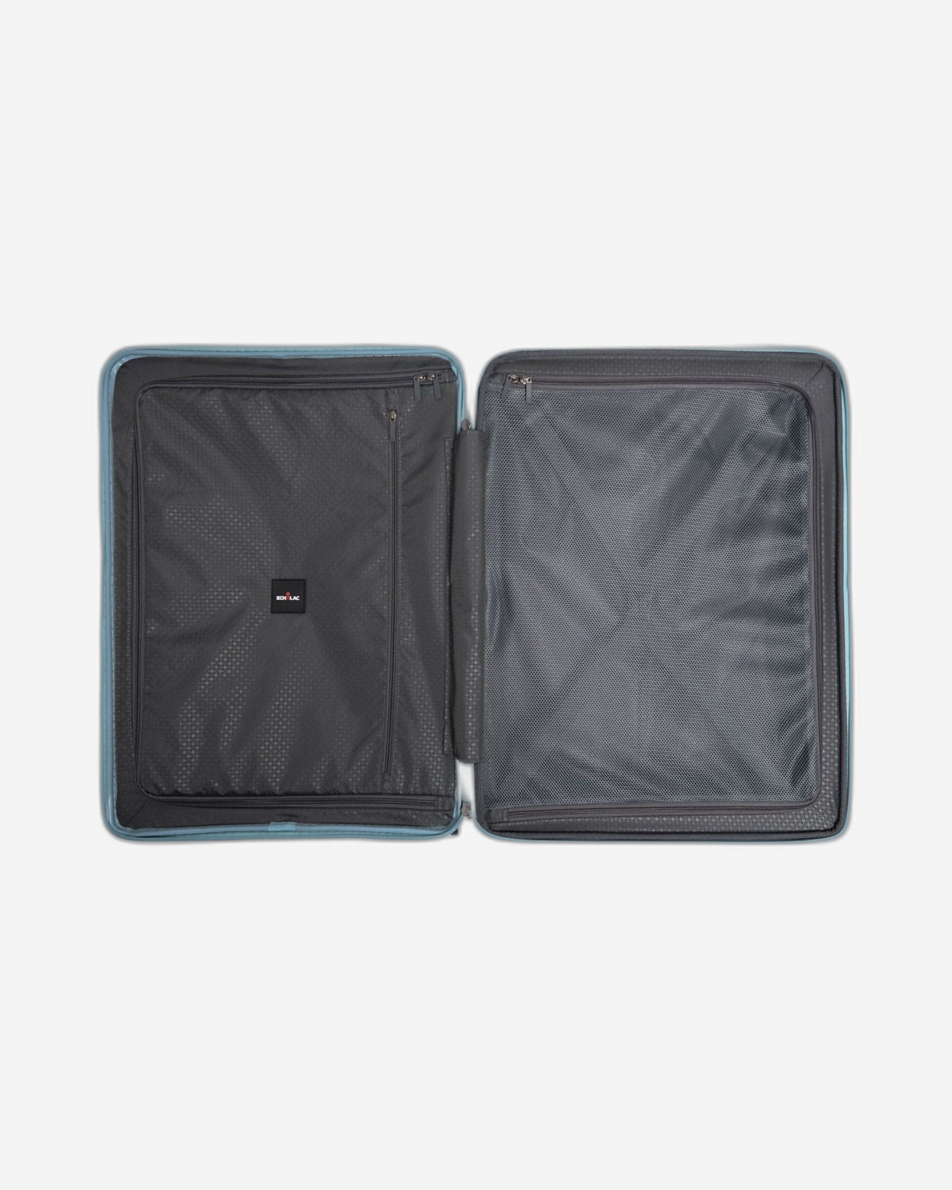 حقيبة سفر إيكولاك فورزا الصلبة القابلة للتوسيع، مقاس 65 سم، مزودة بأربع عجلات مزدوجة، لون أزرق ساحلي - PW005 24 أزرق ساحلي