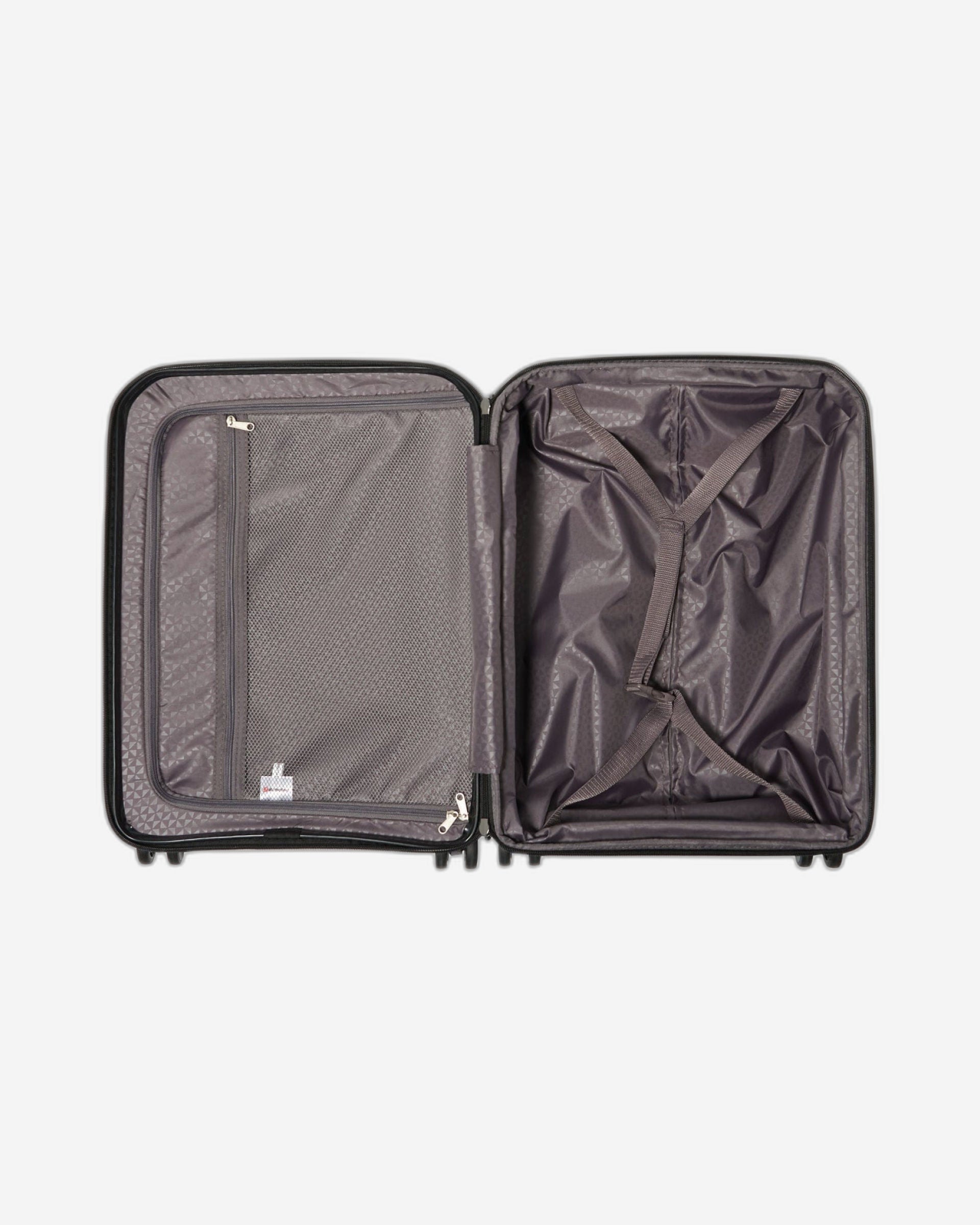 حقيبة سفر صلبة قابلة للتوسيع من إيكولاك لوردنورث، مقاس 58 سم، مزودة بأربع عجلات مزدوجة، لون أسود - PPT008 - 20 أسود