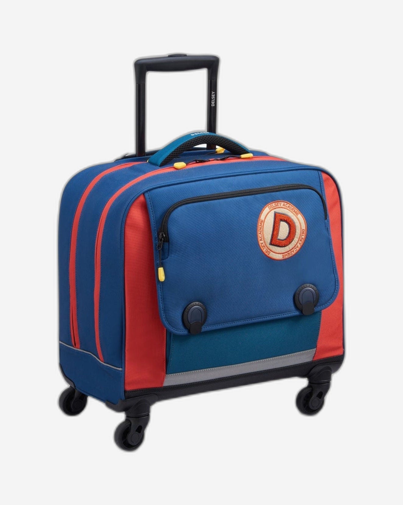 حقيبة ديلسي باريس المدرسية بأربع عجلات أفقية، العودة إلى المدرسة ٢٠٢٣ - ١٥.٦ بوصة، أزرق - ٠٠٣٣٨٩٤٥٢٠٢