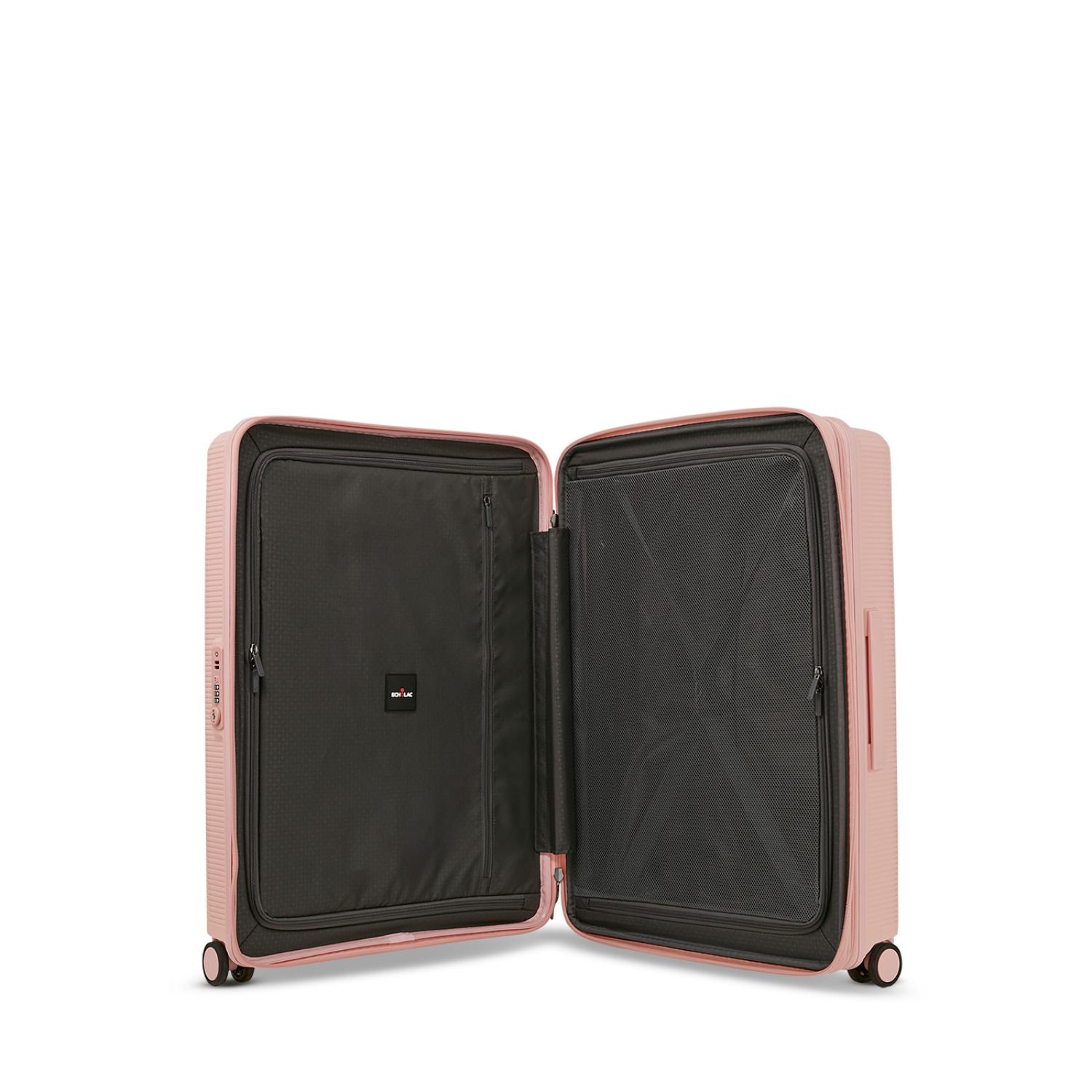 حقيبة أمتعة إيكولاك فورزا الصلبة القابلة للتوسيع بأربع عجلات مزدوجة