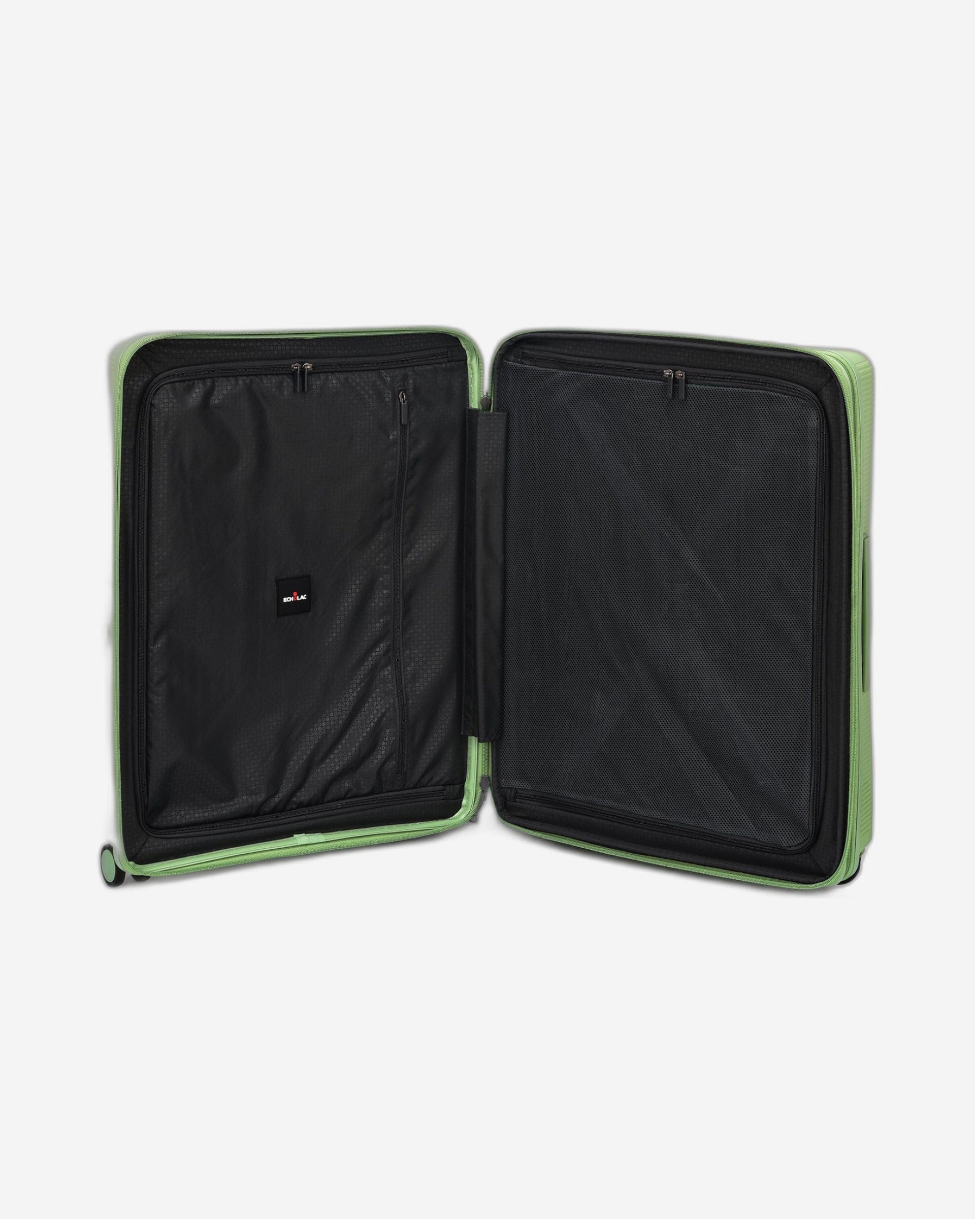 مجموعة أمتعة إيكولاك فورزا ٥٥+٦٥+٧٥ سم، حقيبة صلبة بأربع عجلات مزدوجة قابلة للتوسيع، مناسبة للمقصورة وتسجيل الوصول، لون أخضر مرجاني