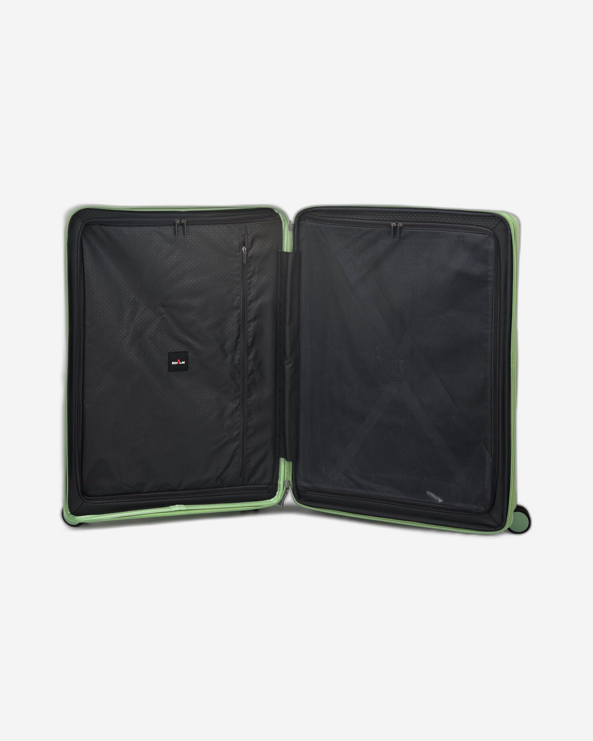 مجموعة أمتعة إيكولاك فورزا ٥٥+٦٥+٧٥ سم، حقيبة صلبة بأربع عجلات مزدوجة قابلة للتوسيع، مناسبة للمقصورة وتسجيل الوصول، لون أخضر مرجاني