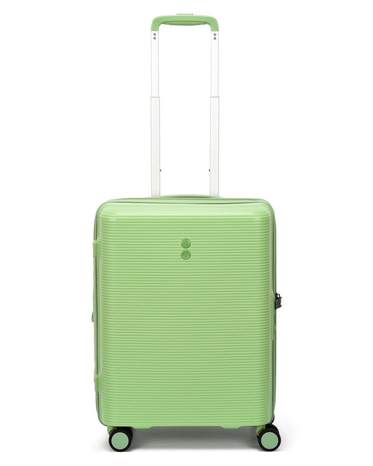 مجموعة أمتعة إيكولاك فورزا ٥٥+٦٥+٧٥ سم، حقيبة صلبة بأربع عجلات مزدوجة قابلة للتوسيع، مناسبة للمقصورة وتسجيل الوصول، لون أخضر مرجاني