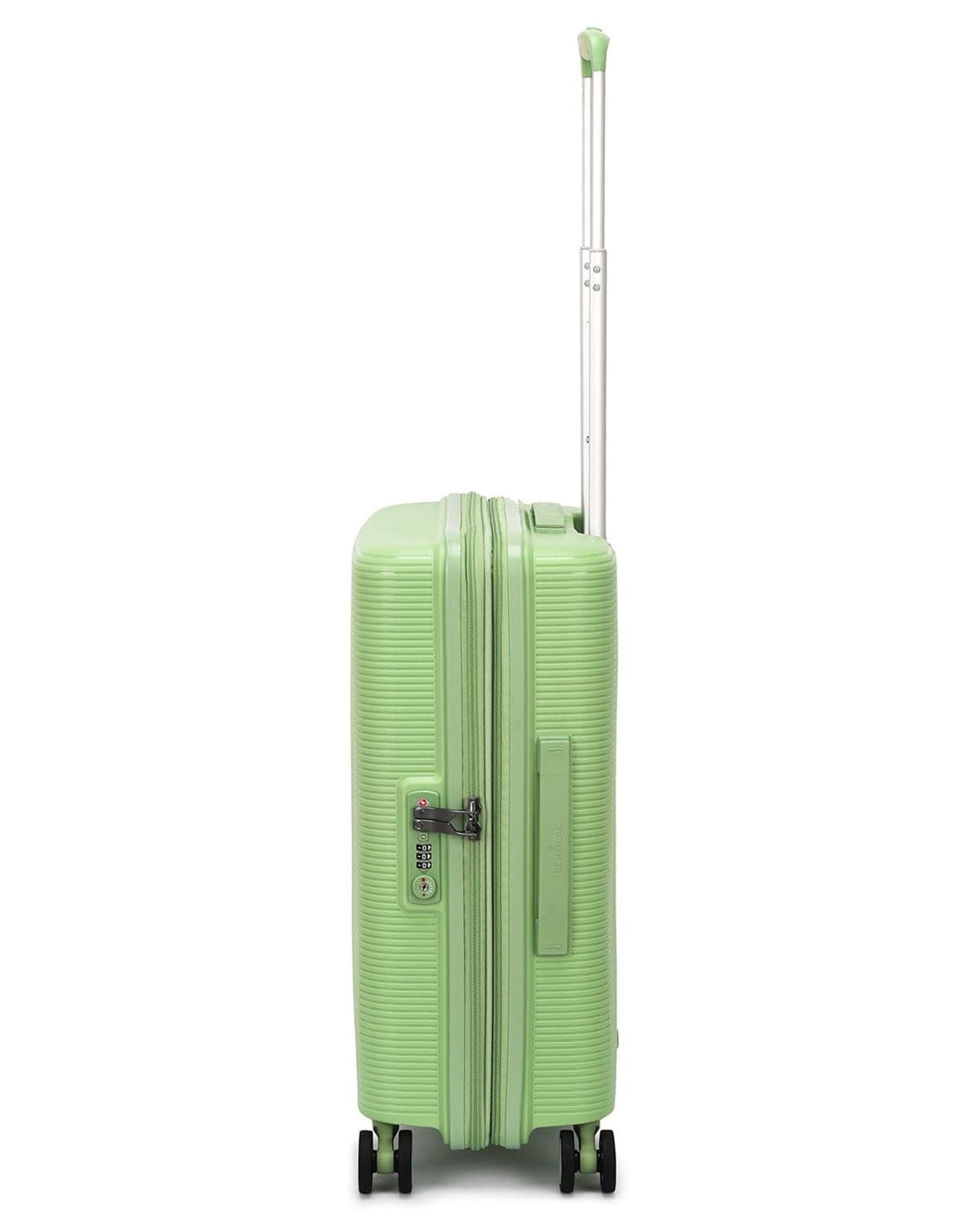 مجموعة أمتعة إيكولاك فورزا ٥٥+٦٥+٧٥ سم، حقيبة صلبة بأربع عجلات مزدوجة قابلة للتوسيع، مناسبة للمقصورة وتسجيل الوصول، لون أخضر مرجاني
