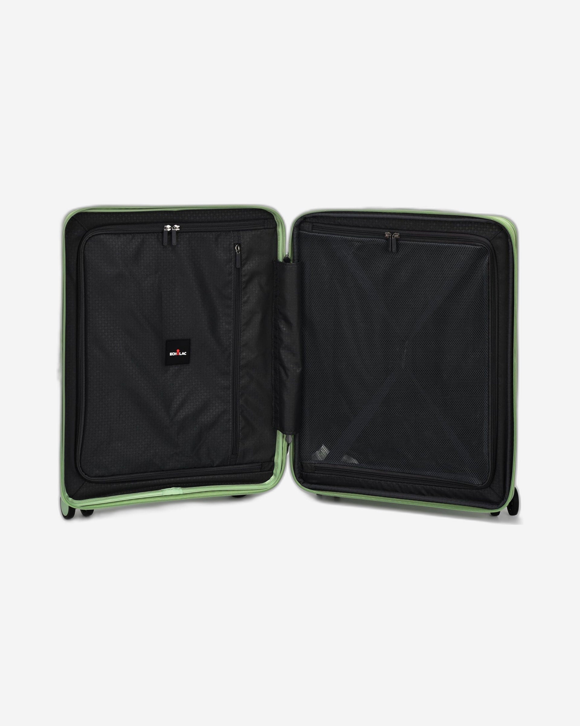 مجموعة أمتعة إيكولاك فورزا ٥٥+٦٥+٧٥ سم، حقيبة صلبة بأربع عجلات مزدوجة قابلة للتوسيع، مناسبة للمقصورة وتسجيل الوصول، لون أخضر مرجاني