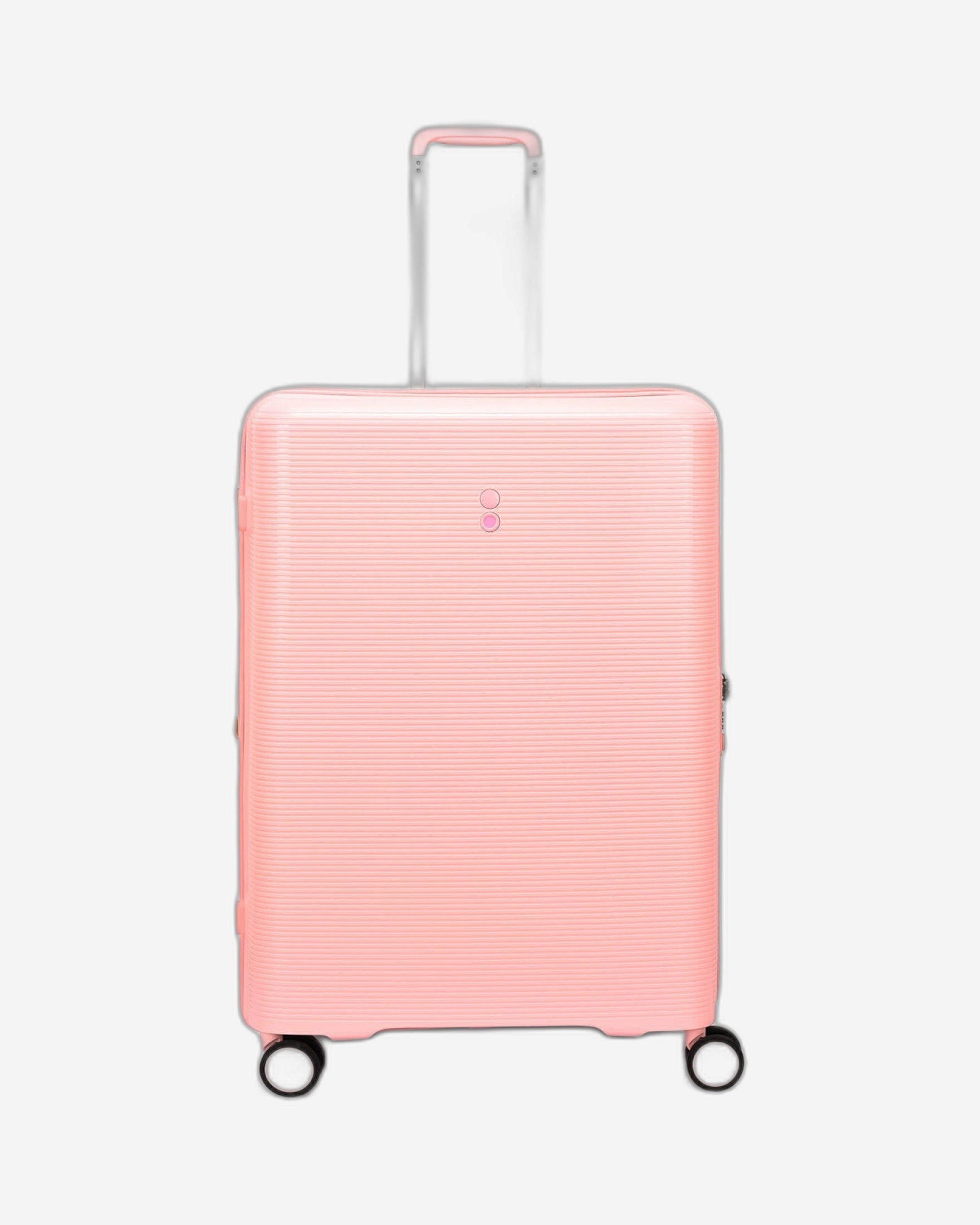 مجموعة أمتعة إيكولاك فورزا ٥٥+٦٥+٧٥ سم، حقيبة صلبة بأربع عجلات مزدوجة قابلة للتوسيع، لون وردي باشن