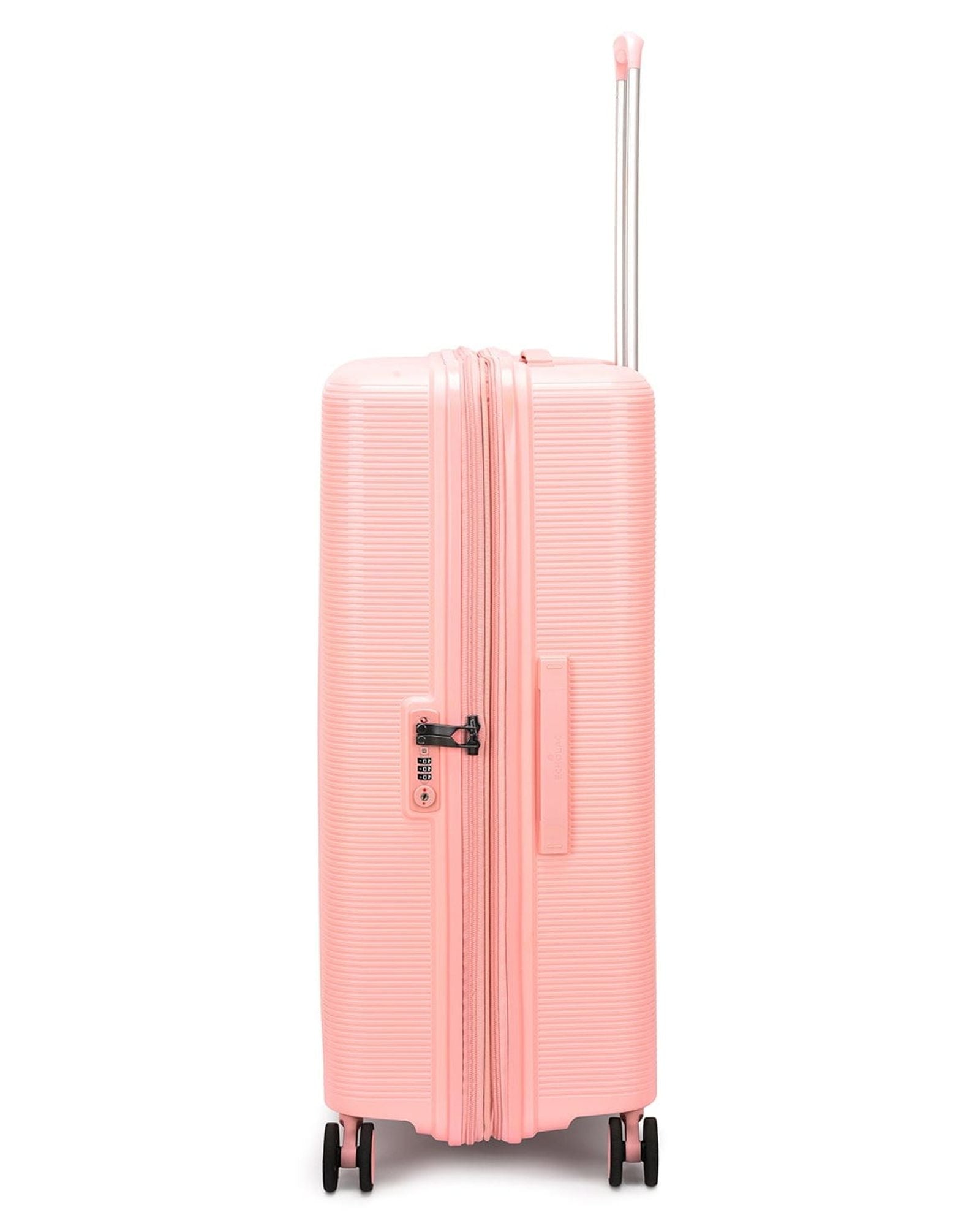 مجموعة أمتعة إيكولاك فورزا ٥٥+٦٥+٧٥ سم، حقيبة صلبة بأربع عجلات مزدوجة قابلة للتوسيع، لون وردي باشن