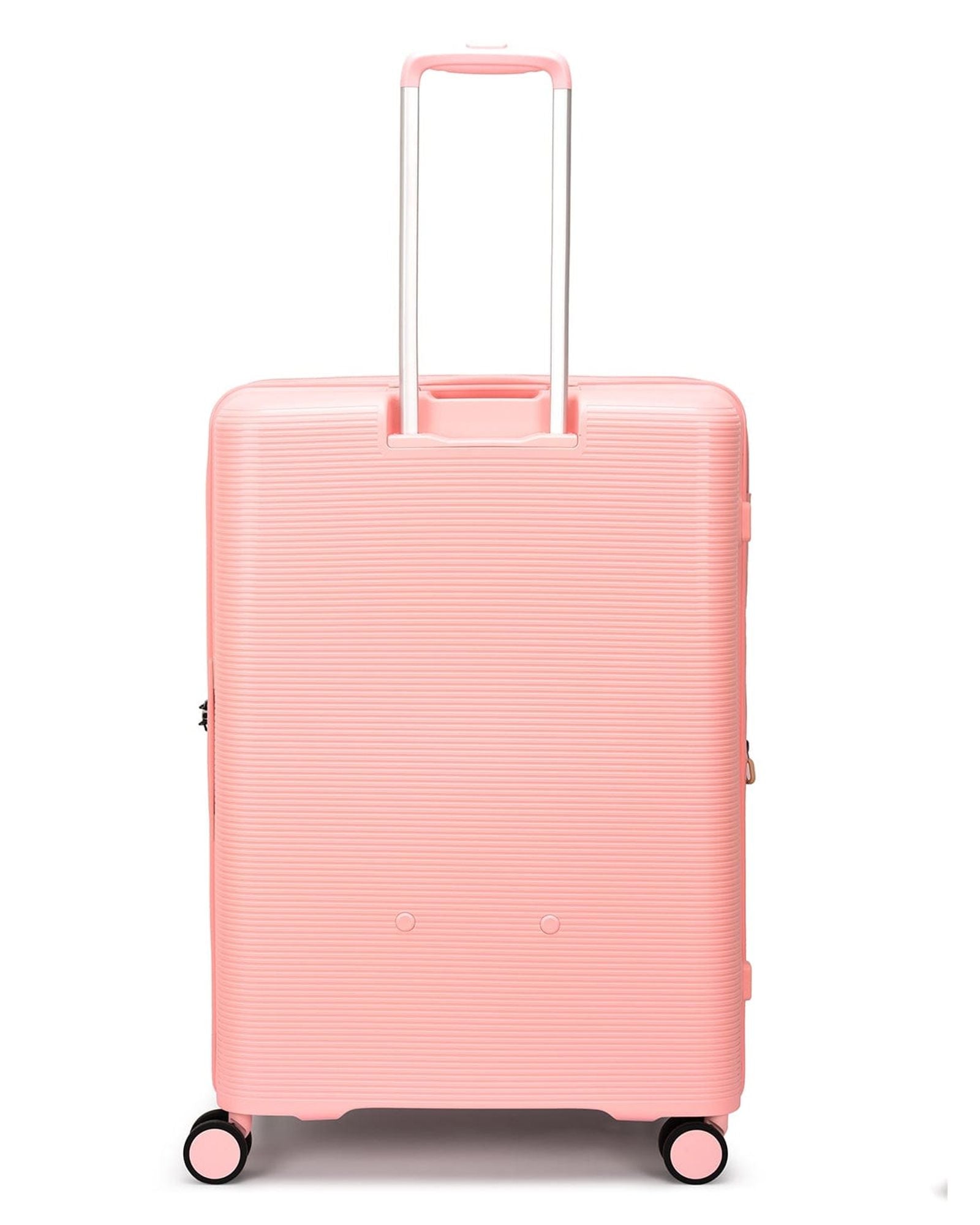 مجموعة أمتعة إيكولاك فورزا ٥٥+٦٥+٧٥ سم، حقيبة صلبة بأربع عجلات مزدوجة قابلة للتوسيع، لون وردي باشن