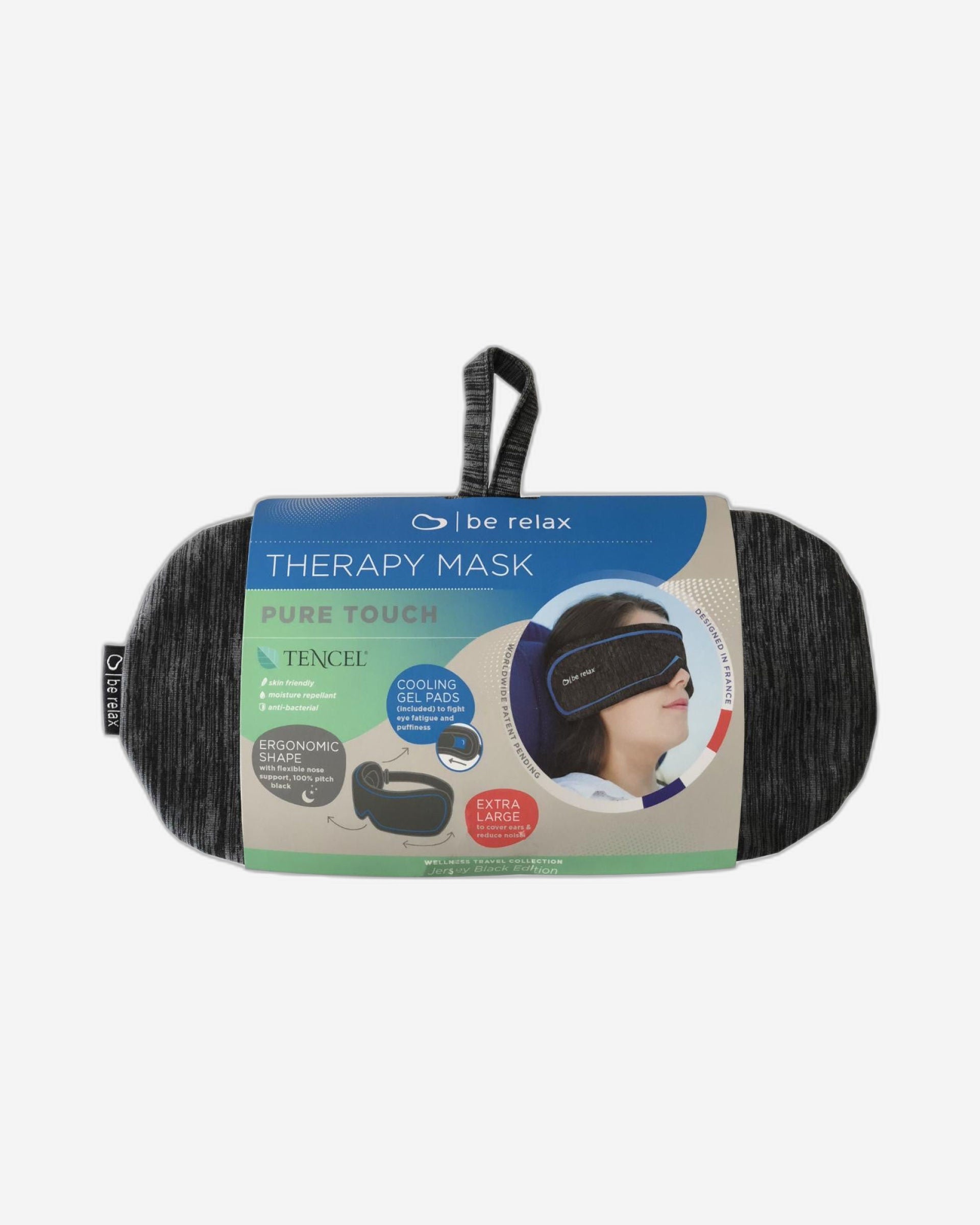 قناع بي ريلاكس لعلاج النوم والعافية - أسود