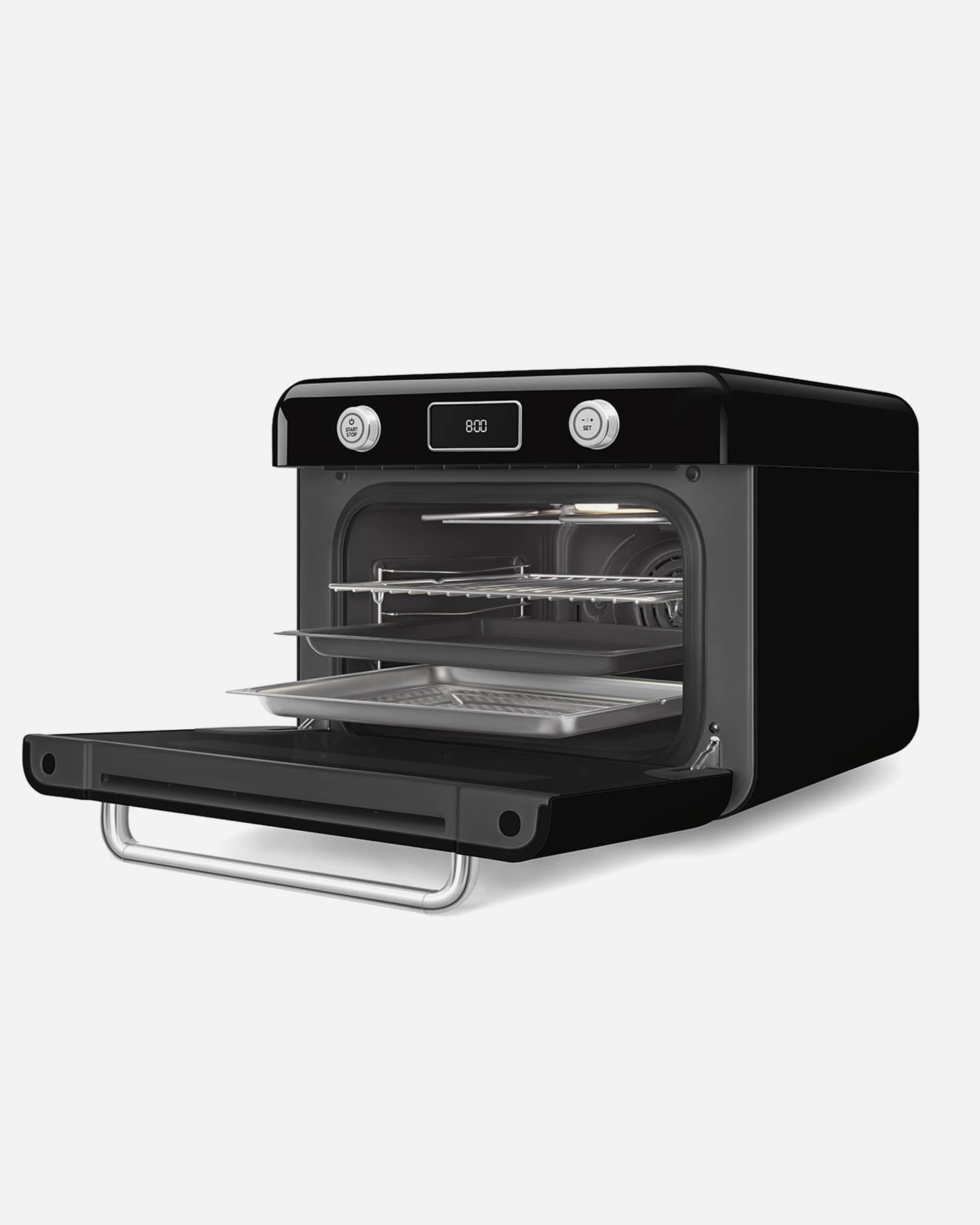 فرن كومبي بالبخار منضدي من SMEG 10 في 1 أسود