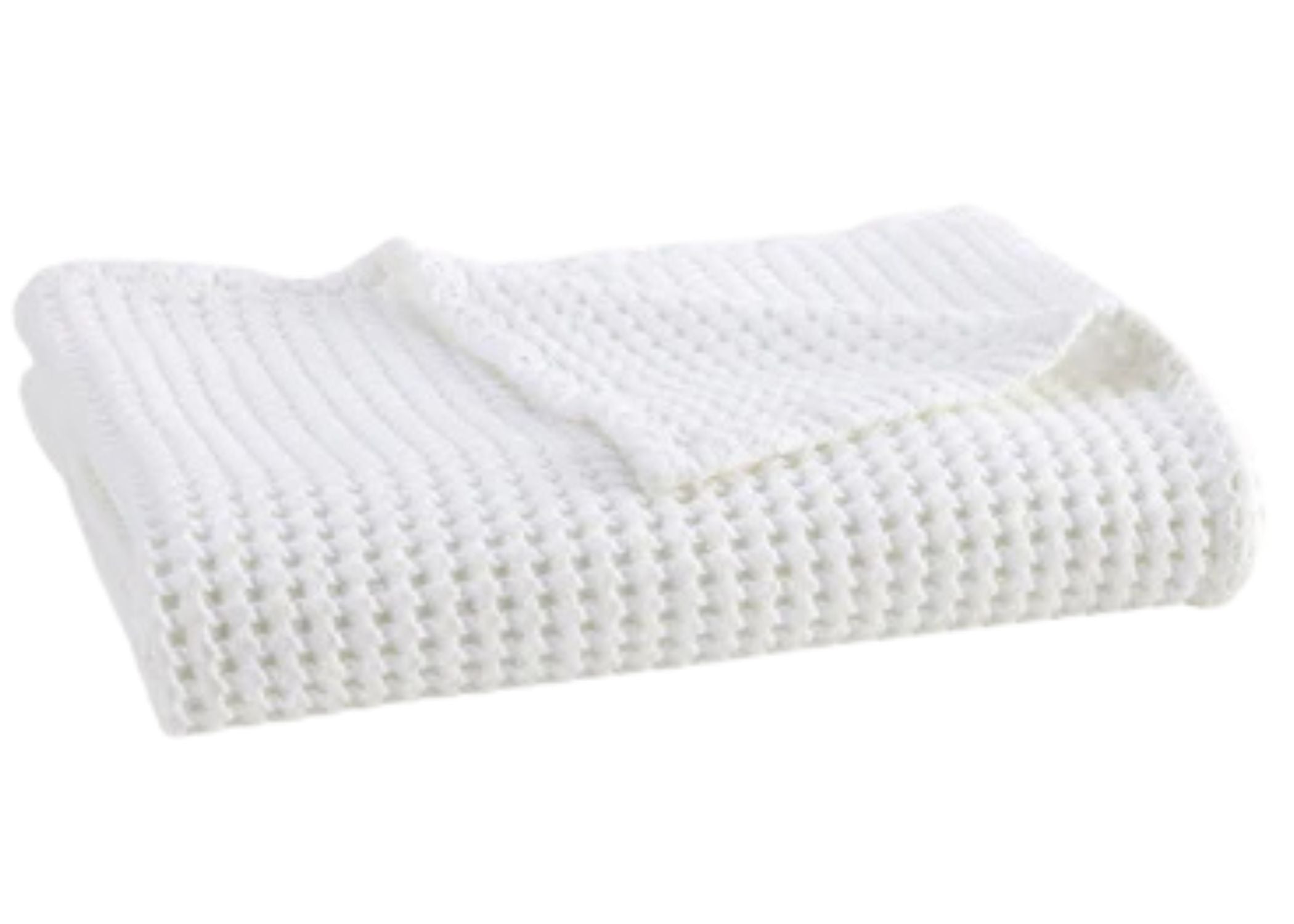 مجموعة مناشف حمام كريستي "وافل" باللون الأبيض