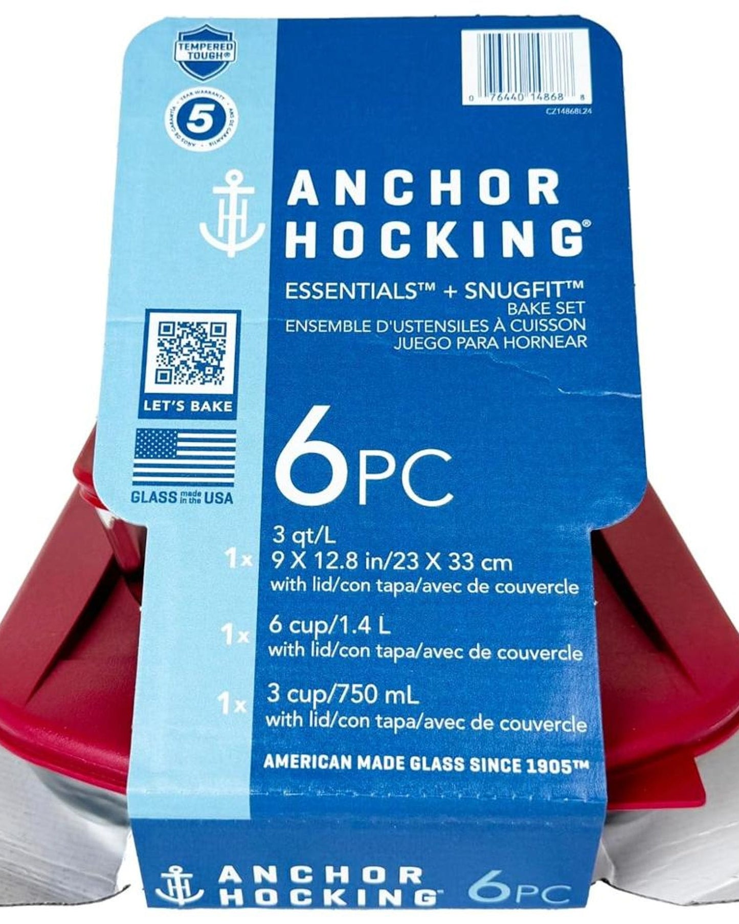 طقم زجاج أساسي 6 قطع من Anchor Hocking