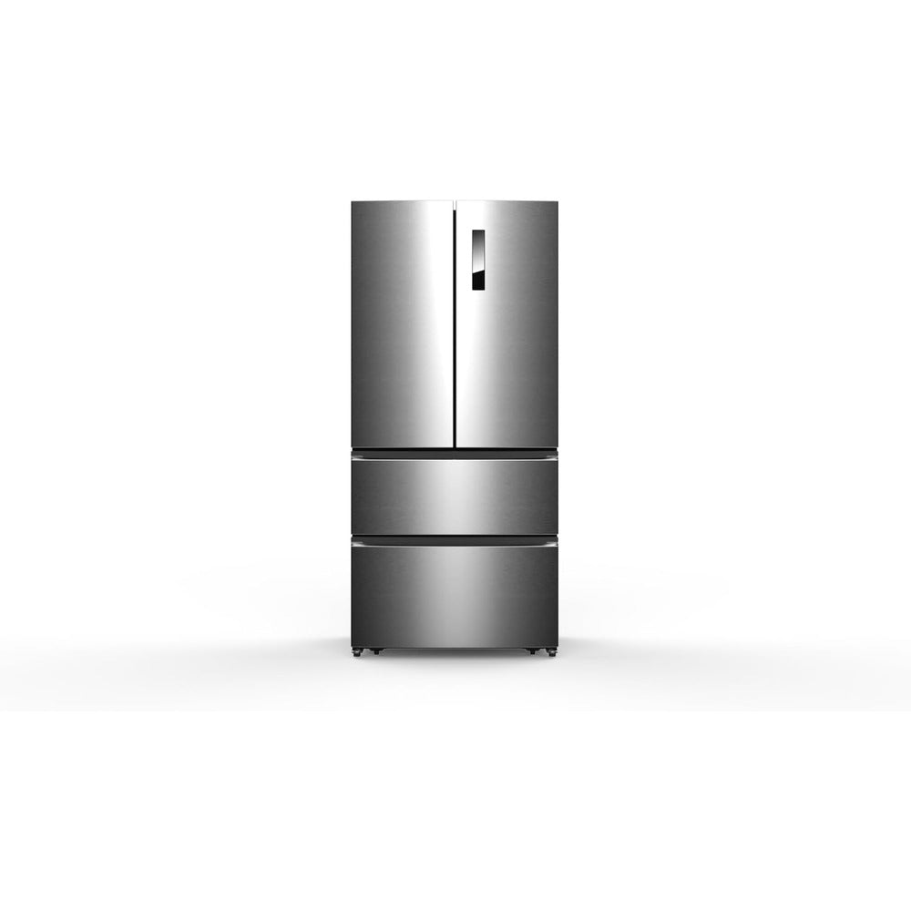 ثلاجة هوفر 670 لتر ببابين فرنسيين وضاغط عاكس