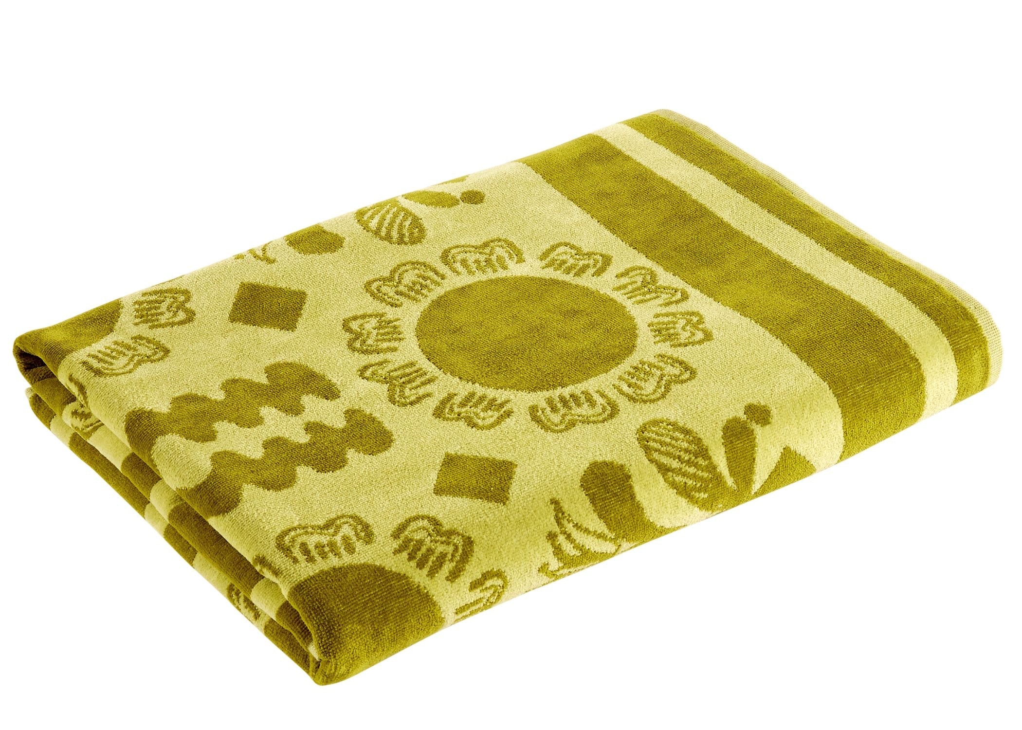 منشفة شاطئ كريستي "أمالفي" بلون الليمون الأخضر