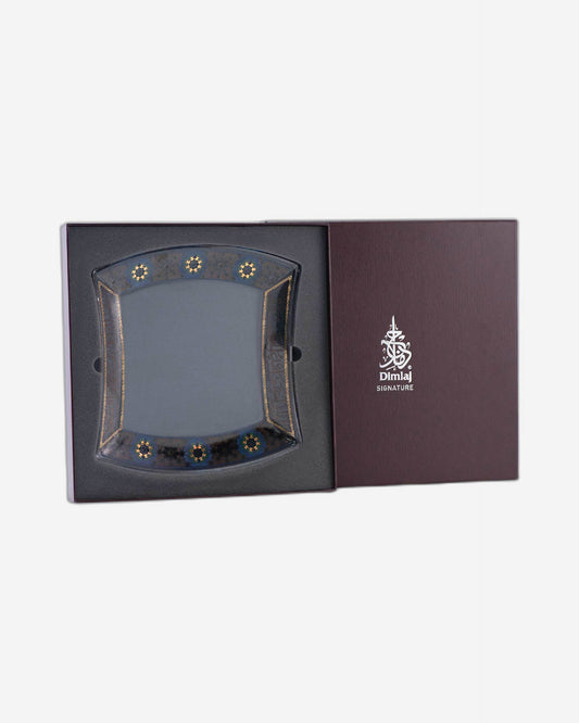 طبق تقديم كبير من ديملاج ميلانج باللونين الذهبي والأسود