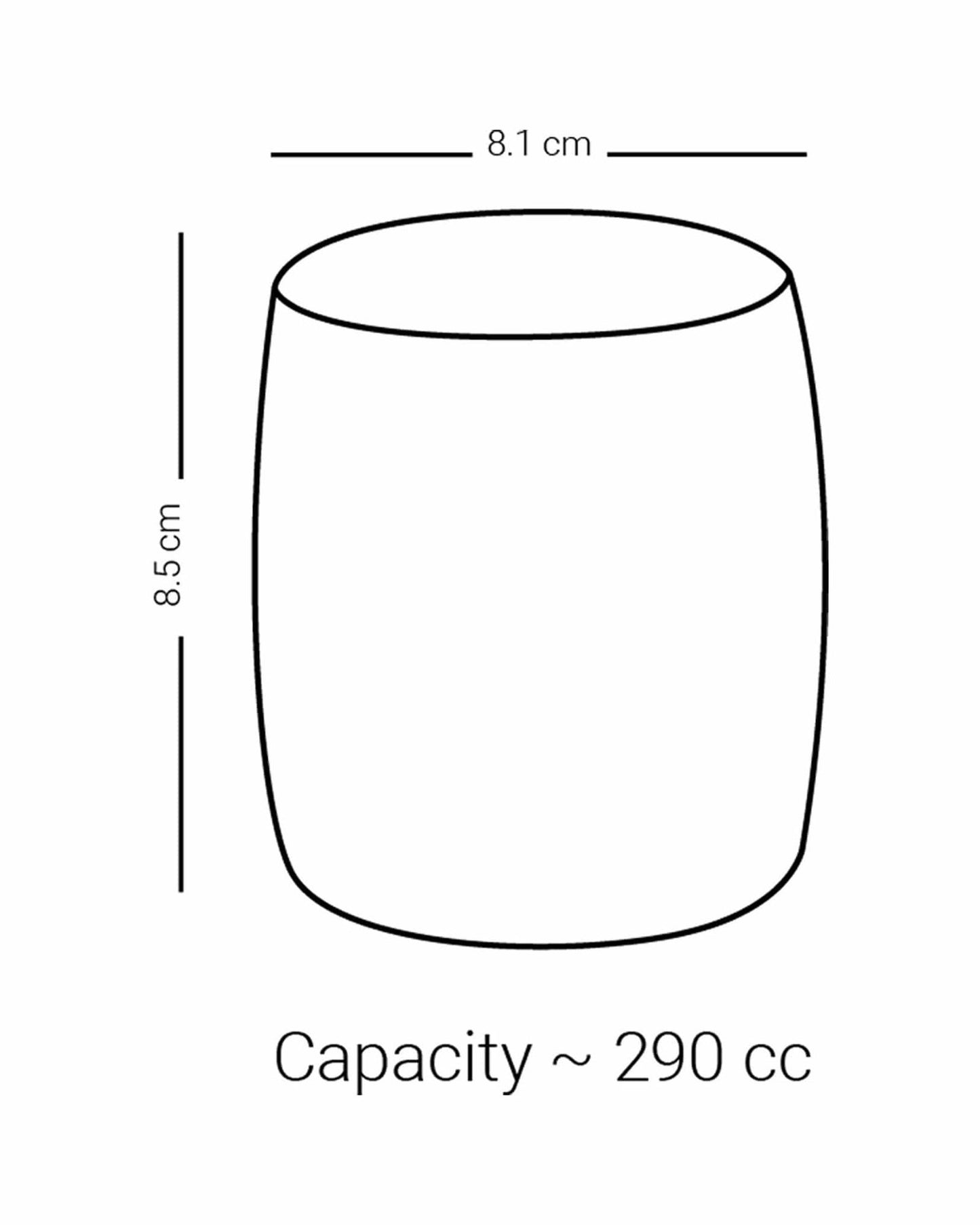 أكواب ديملاج ميلانج القصيرة، 6 قطع، بلاتينيوم وأزرق