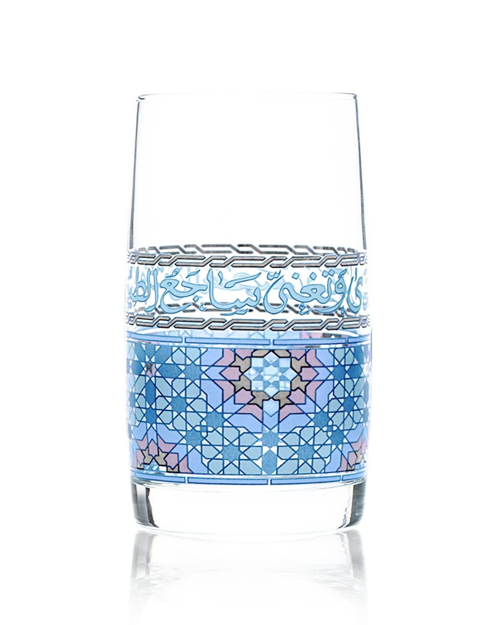 مجموعة أكواب ديملاج ميلانج، 6 قطع (بلاتيني وأزرق)