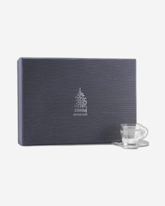 مجموعة ديملاج ترينا من 6 فناجين قهوة وصحون (بلاتينيوم)