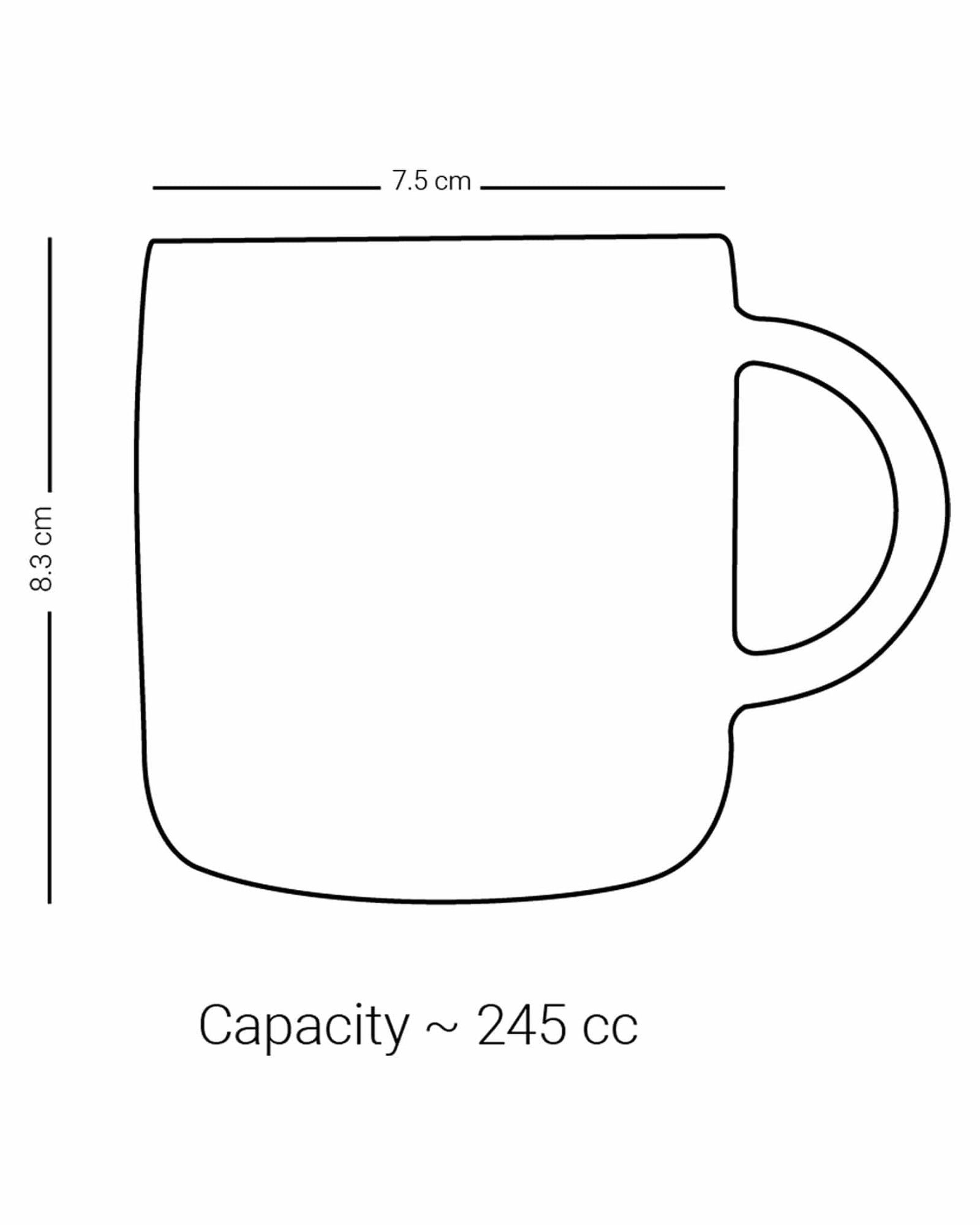 مجموعة أكواب دملاج ثلث من 6 قطع (محفورة)