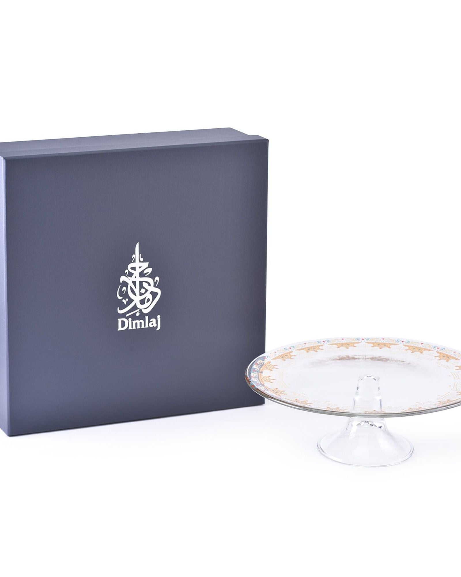 طبق كيك ذو قدم دملاج سرور (ذهبي)