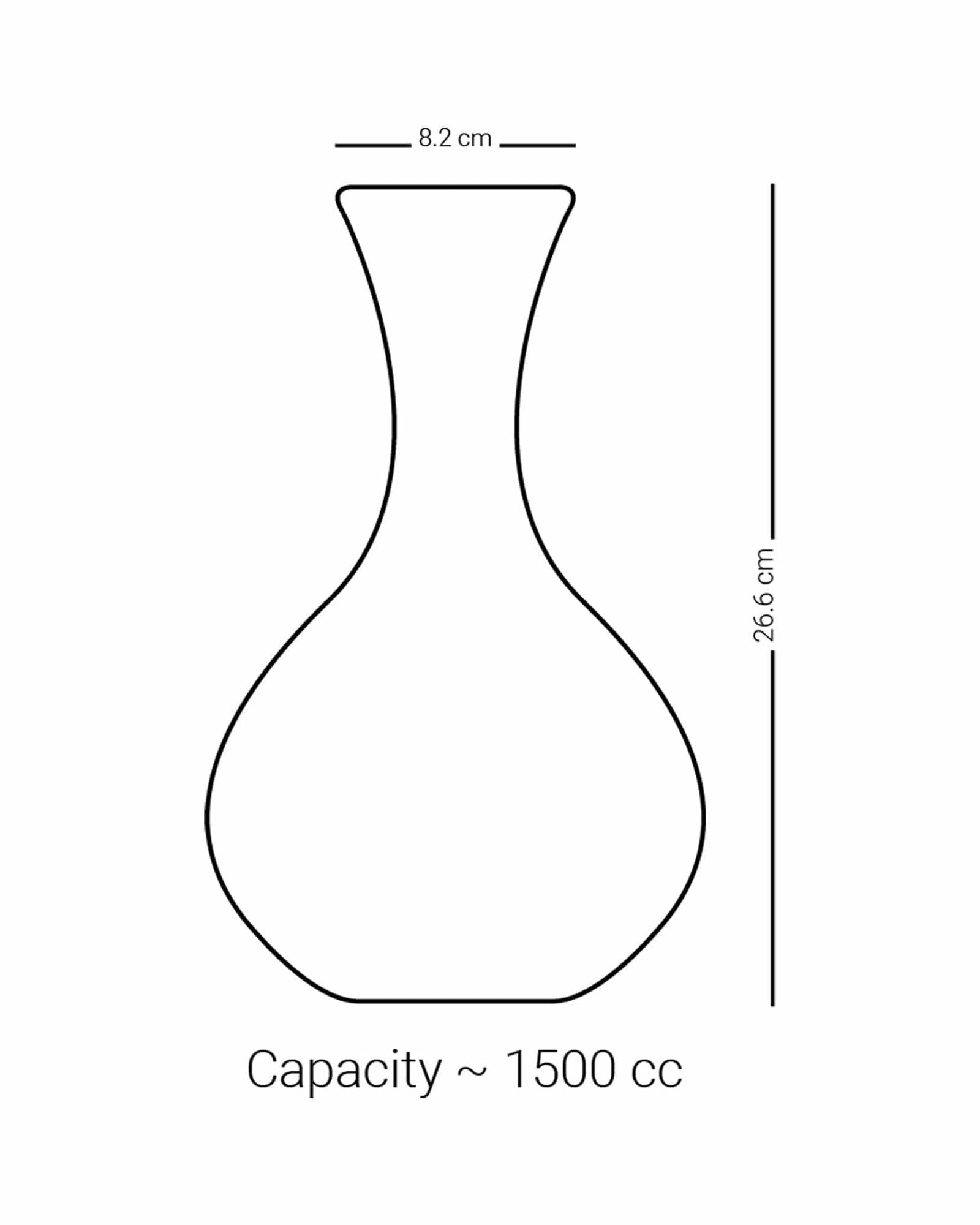 ديكانتر كريستال ديملاج ثلث (منقوش)