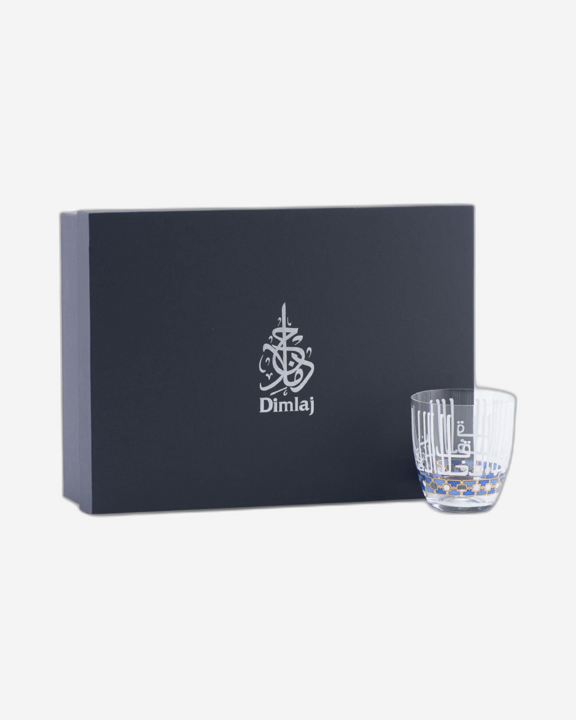 مجموعة ديملاج أصالة من 6 أكواب قصيرة (ذهبي وأزرق)