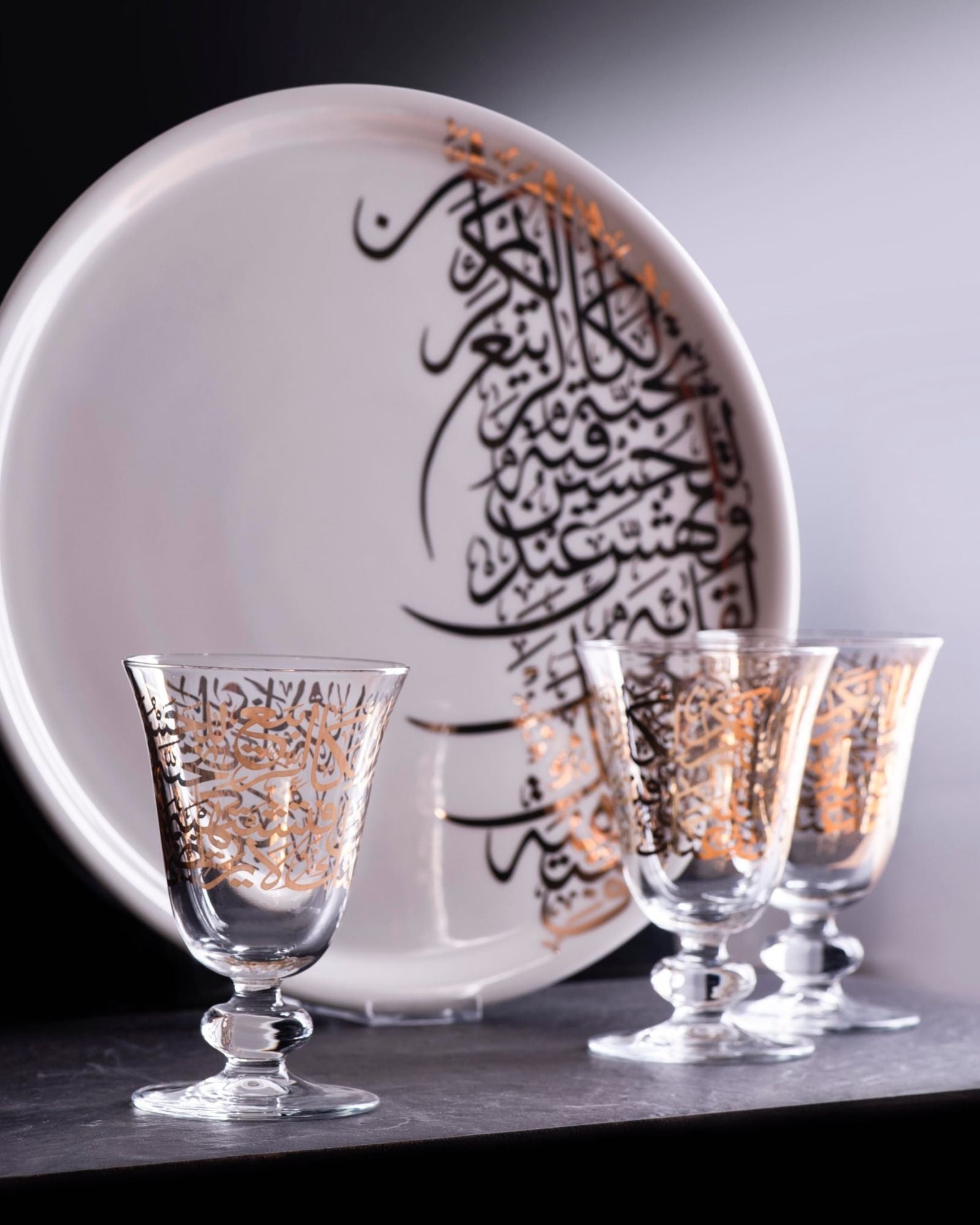 مجموعة ديملاج كريم من 6 قطع سيقان كأس (ذهبي)