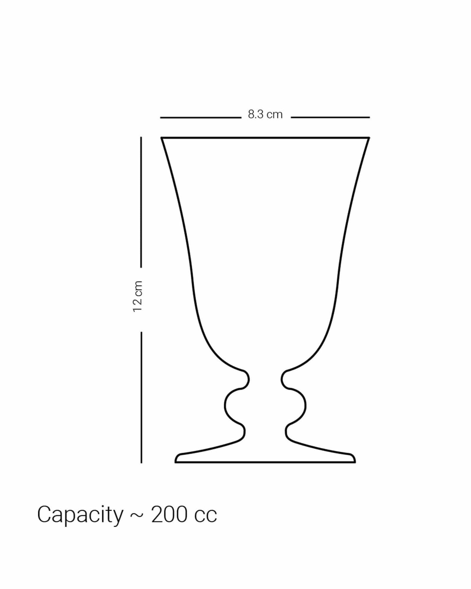 مجموعة ديملاج كريم من 6 قطع سيقان كأس (ذهبي)