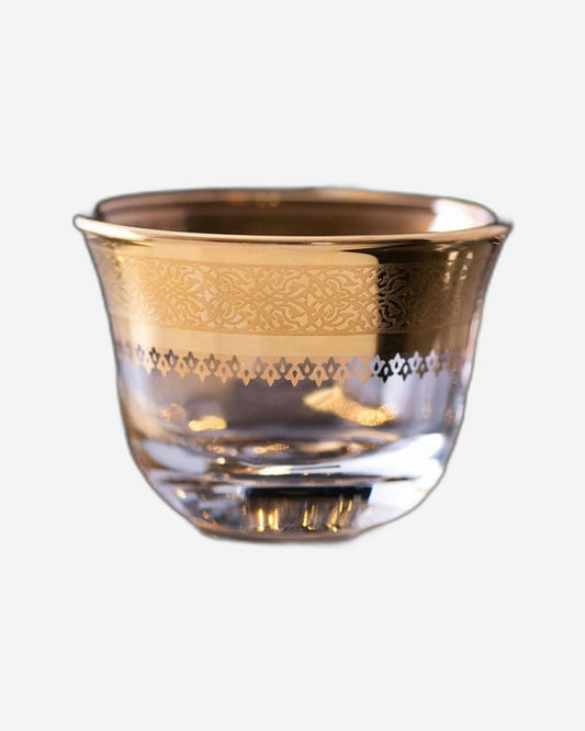 مجموعة ديملاج قرطبة من 6 قطع من أكواب القهوة (ذهبية)