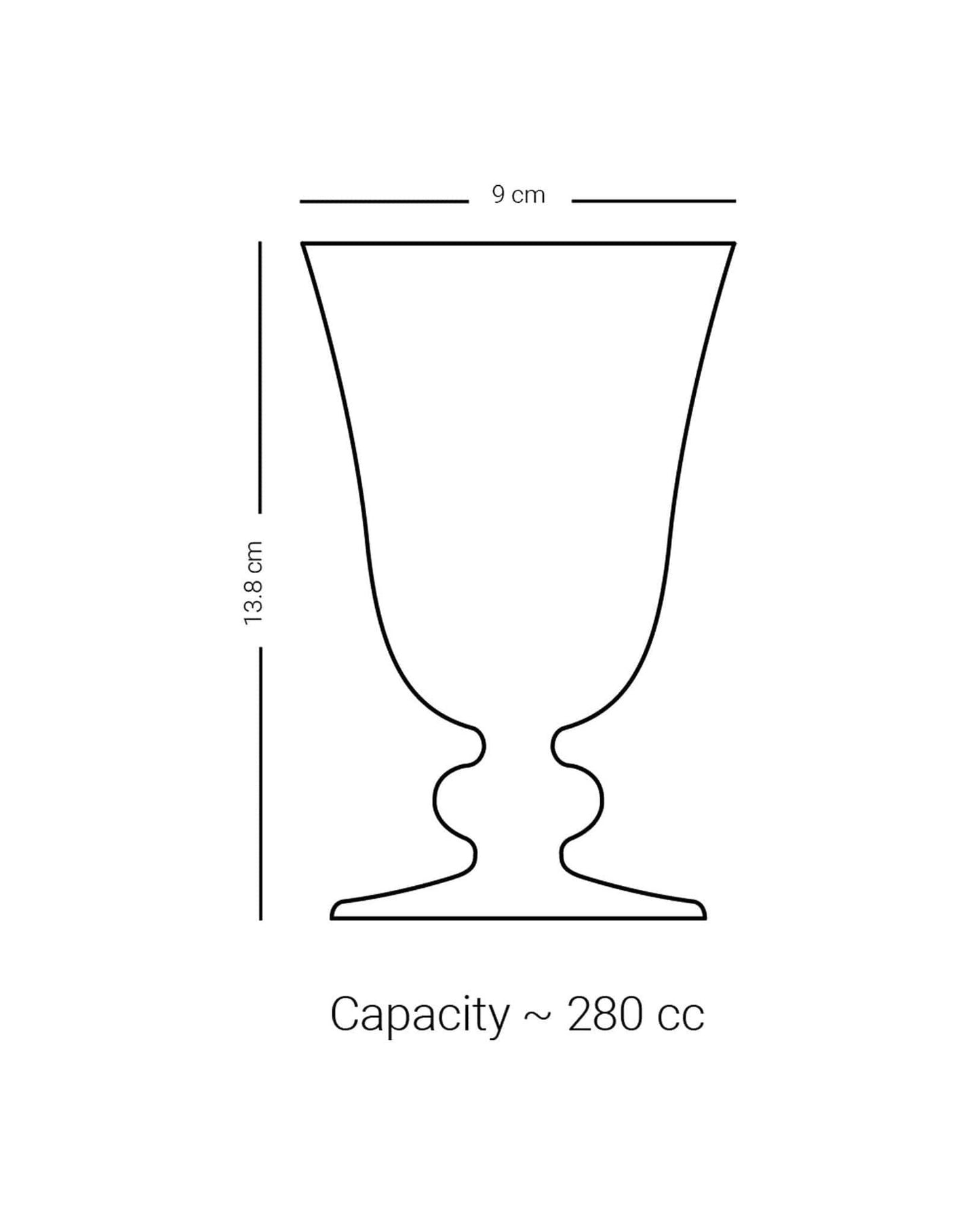 سيقان كأس قرطبة من ديملاج، 6 قطع، ذهبية