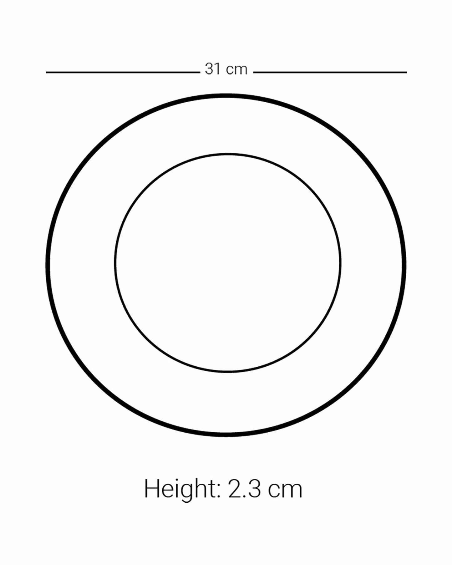 طبق تقديم كبير ذهبي اللون من ديملاج كريم