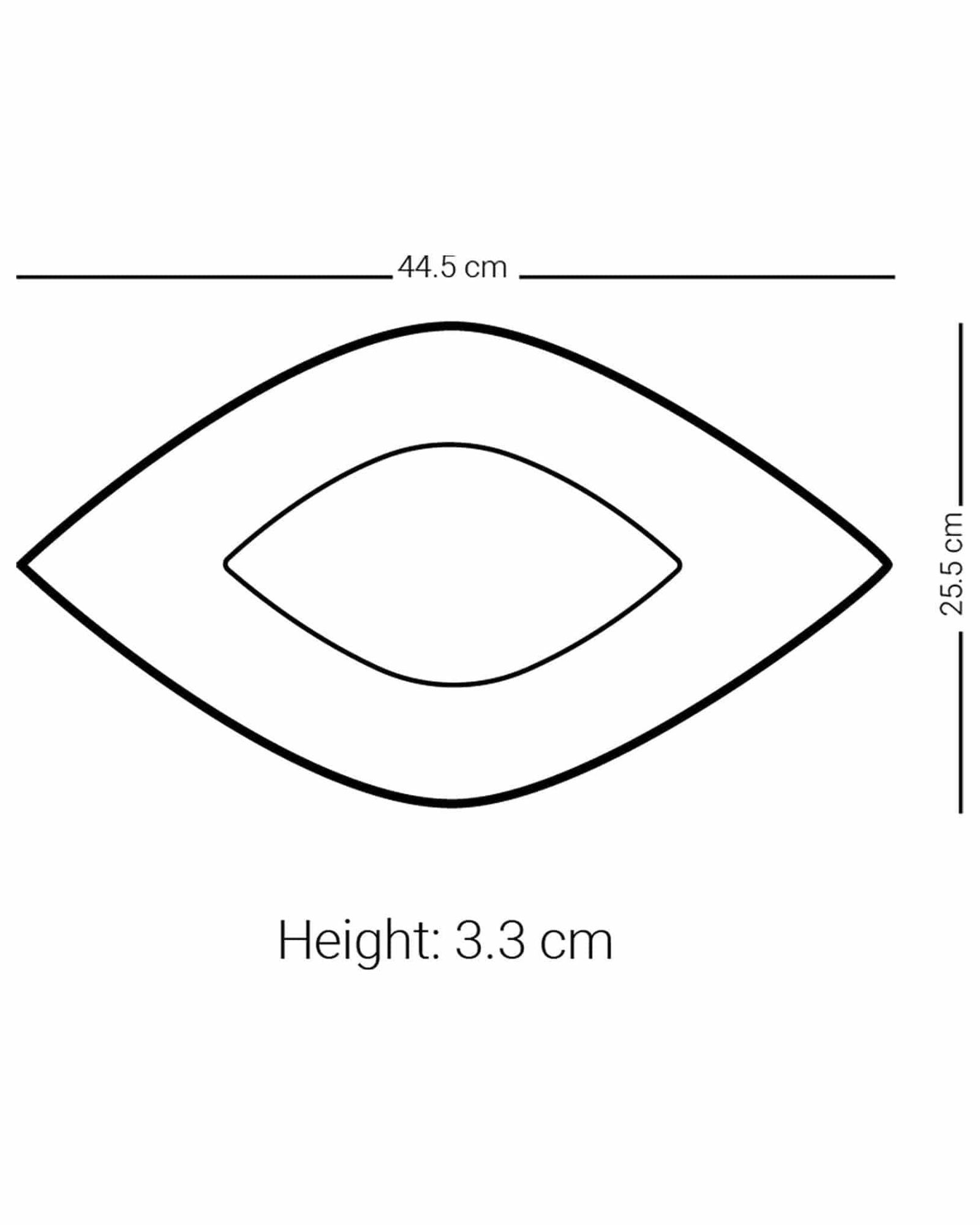 طبق تقديم ديملاج ثلث كبير (منقوش)