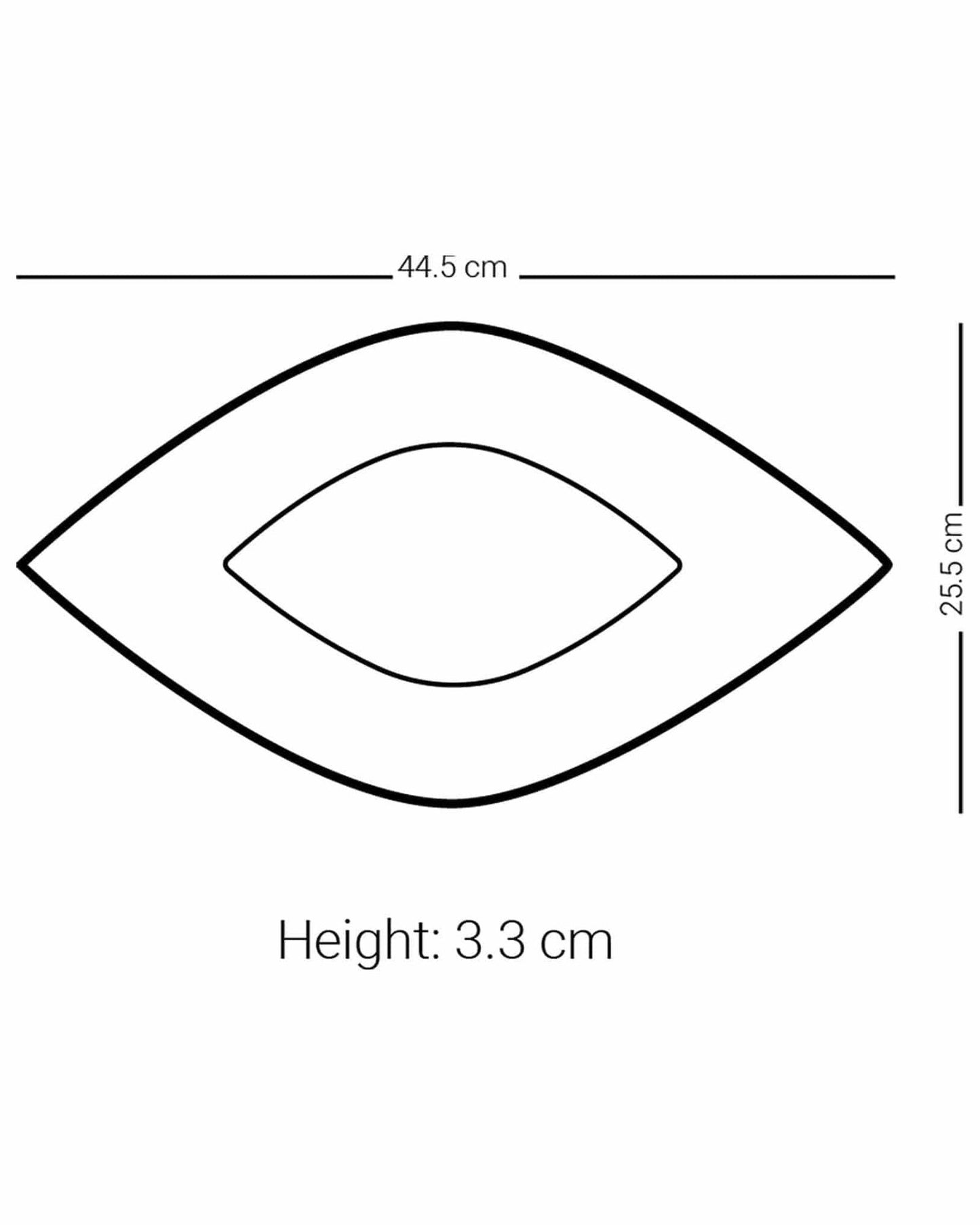 طبق تقديم ديملاج ثلوث، معيني الشكل، كبير الحجم، منقوش