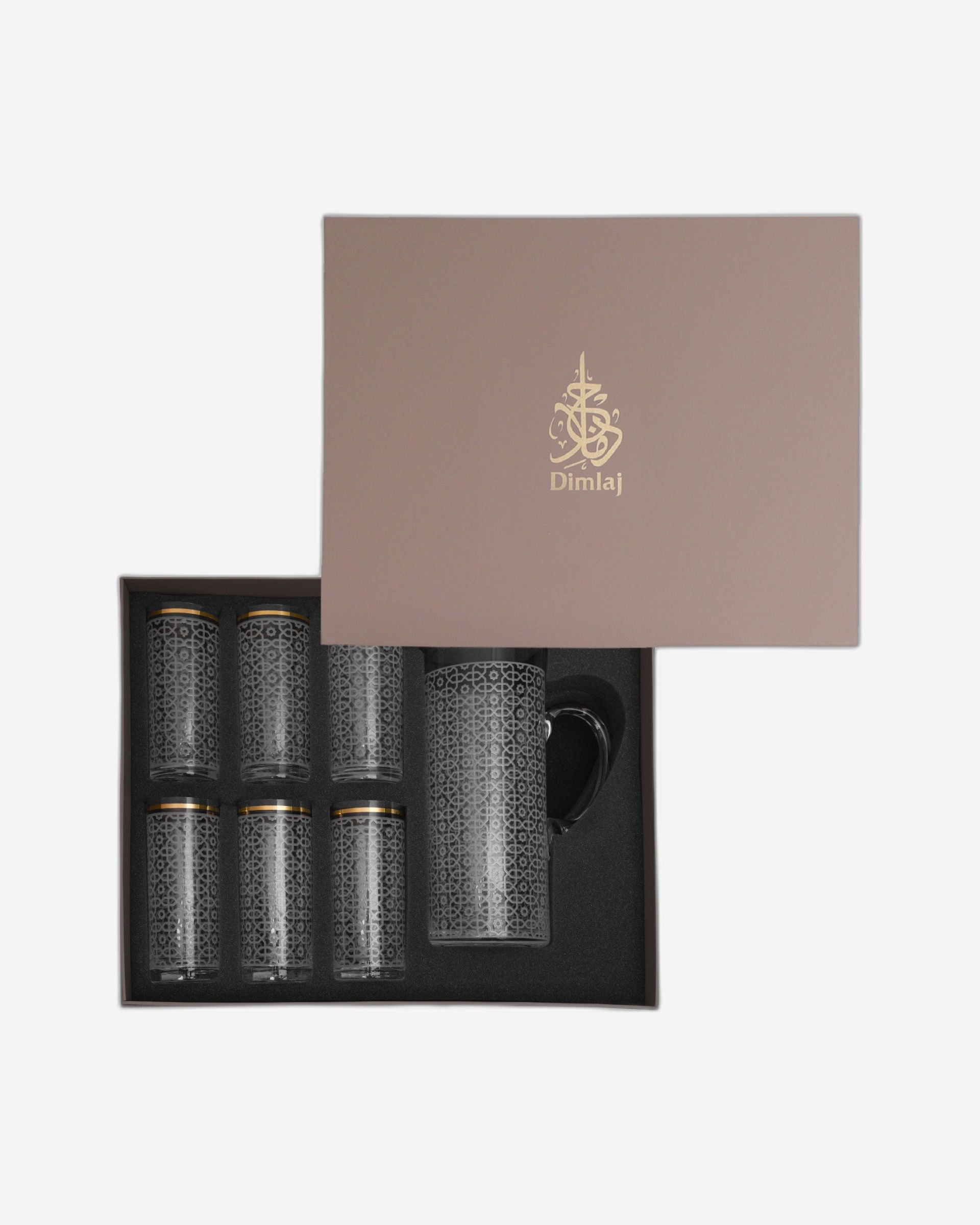 طقم مشروبات ديملاج العاجي، 7 قطع (ذهبي)