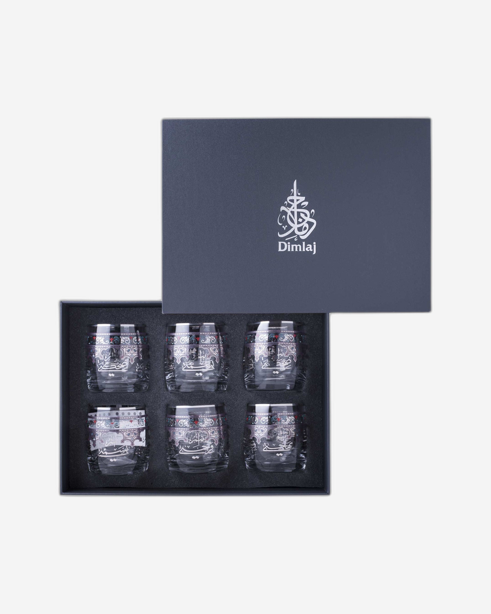 مجموعة ديملاج سرور من 6 أكواب قصيرة (بلاتينيوم)