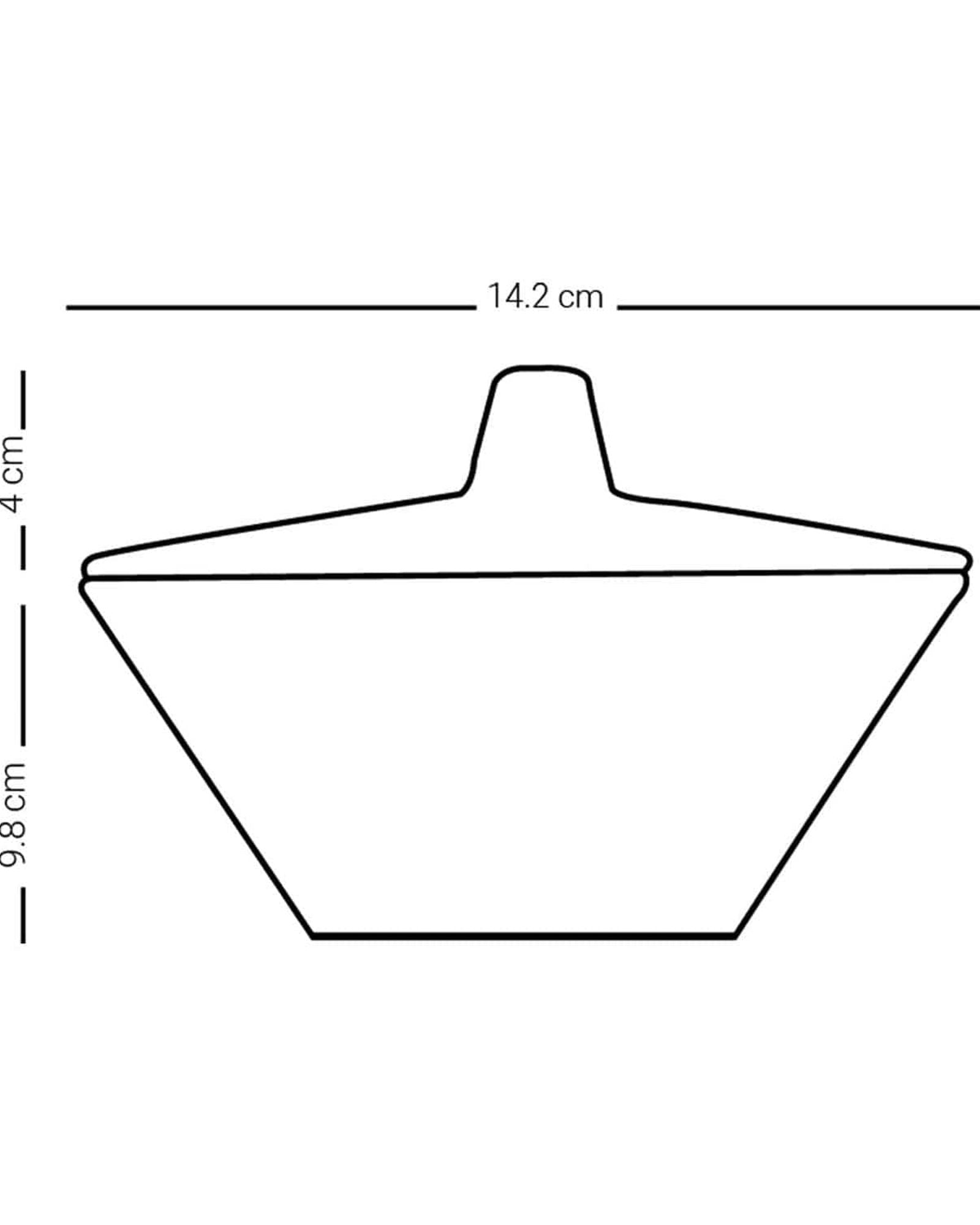 وعاء تقديم ديملاج كريم مع غطاء (ذهبي)