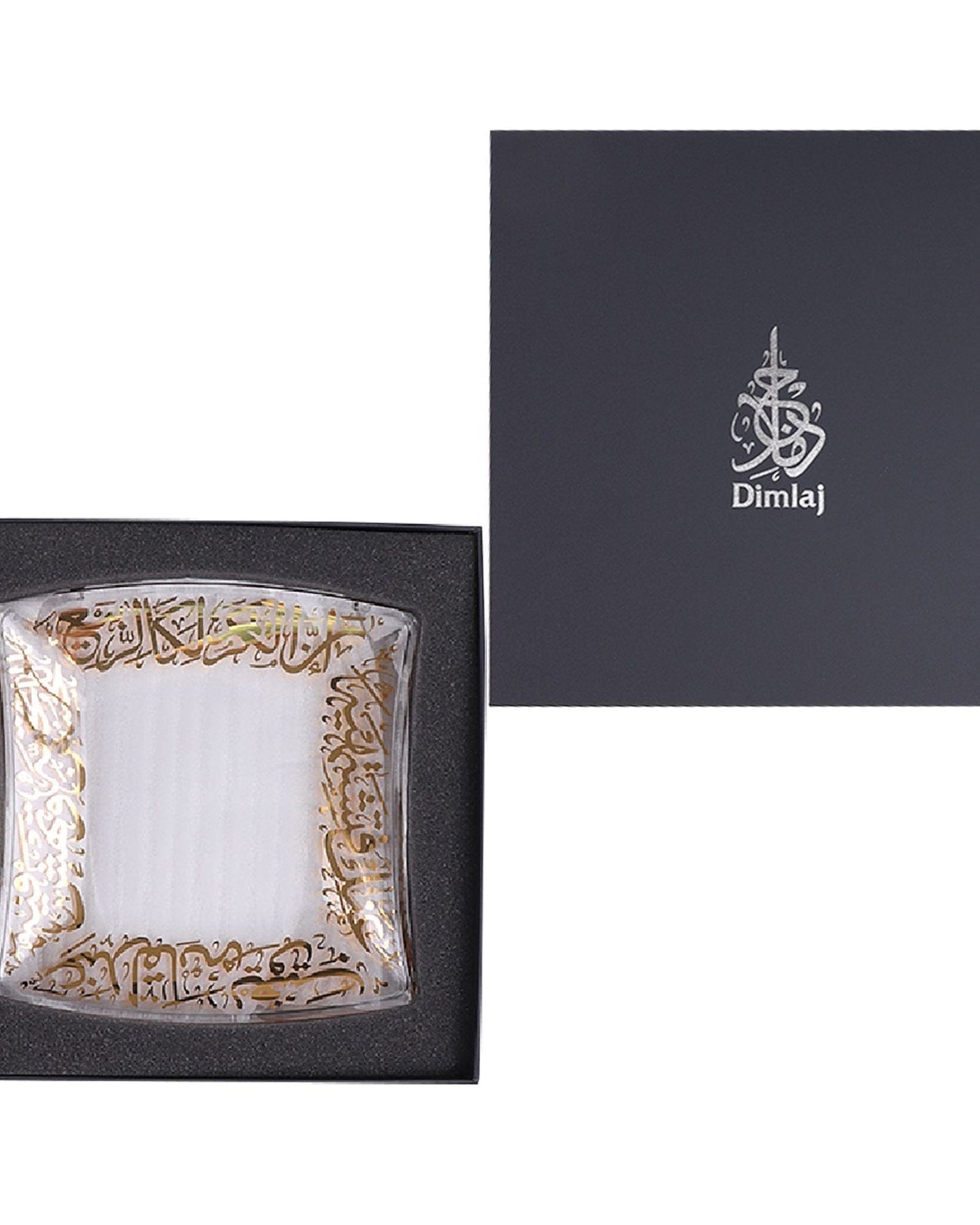 أطباق تقديم ديملاج كريم، 6 قطع، لون ذهبي