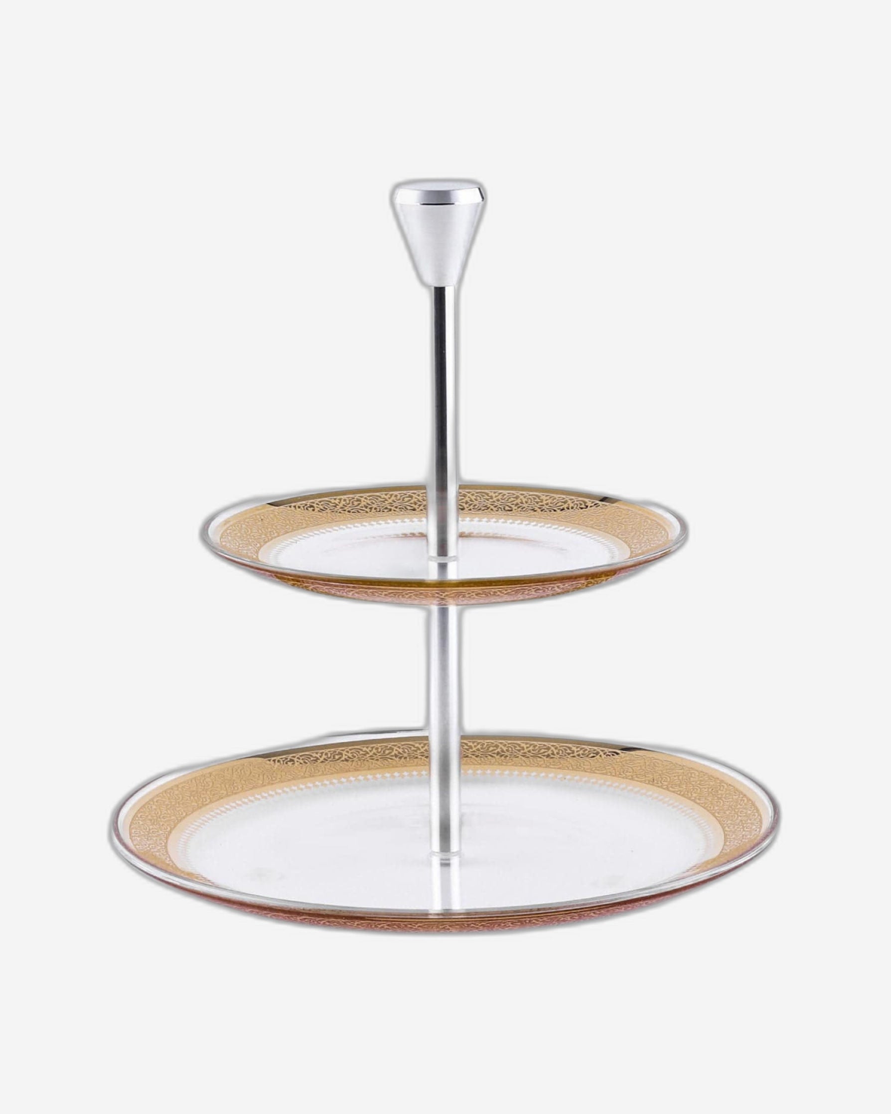 صينية ديملاج قرطبة ذات طبقتين (ذهبية)