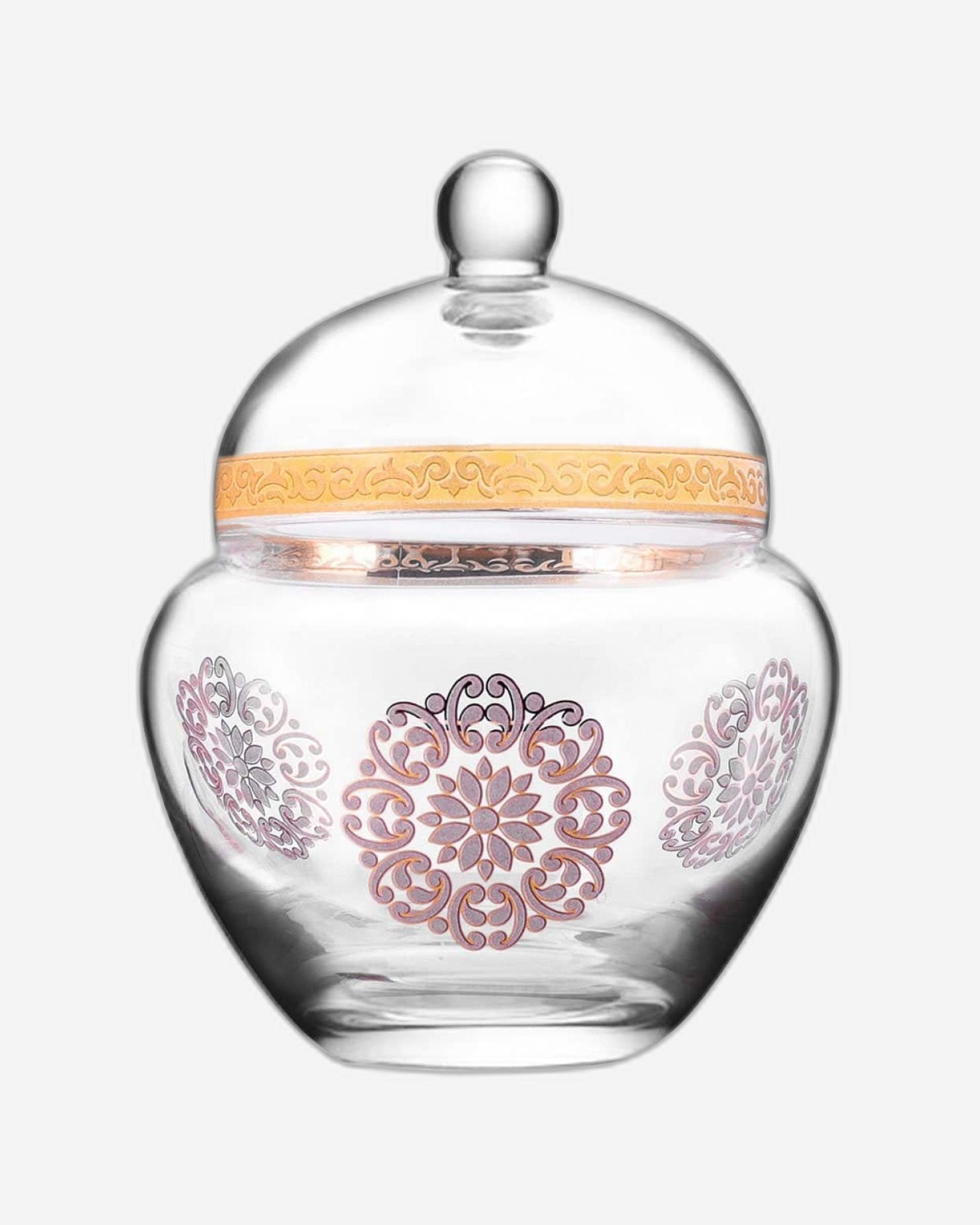 وعاء تقديم سيلينا من ديملاج مع غطاء (ذهبي ووردي)