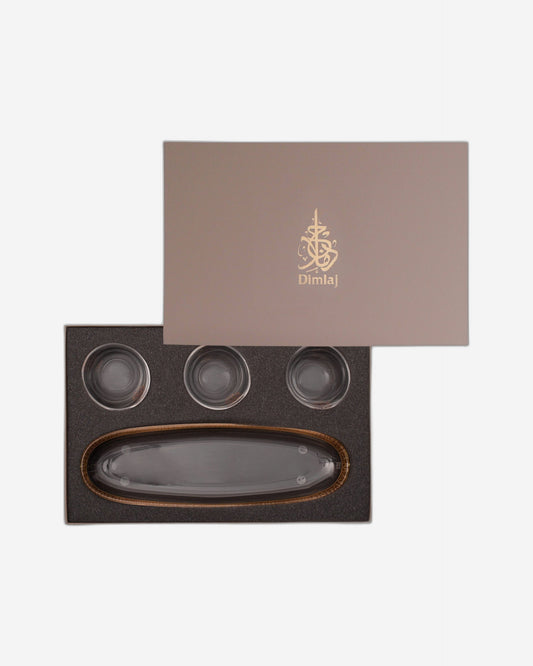 مجموعة ديملاج سيلينا من 4 قطع أوعية تقديم (ذهبي ووردي)