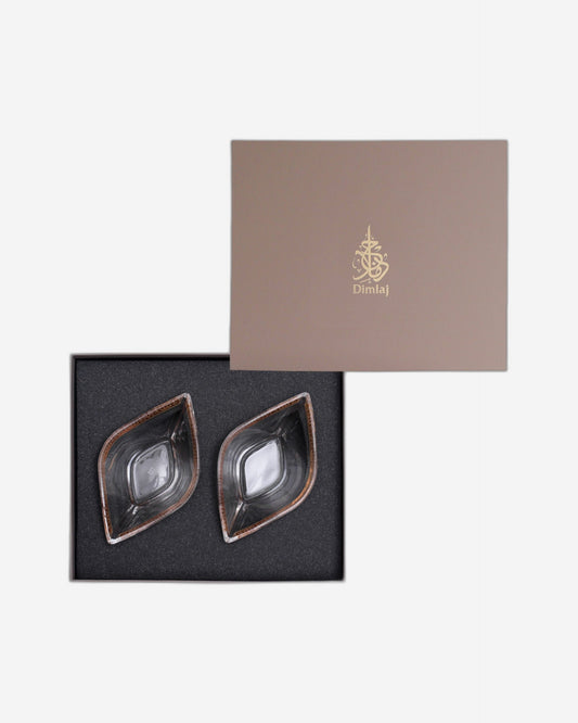 مجموعة ديملاج سيلينا من قطعتين من أوعية التقديم (ذهبي)