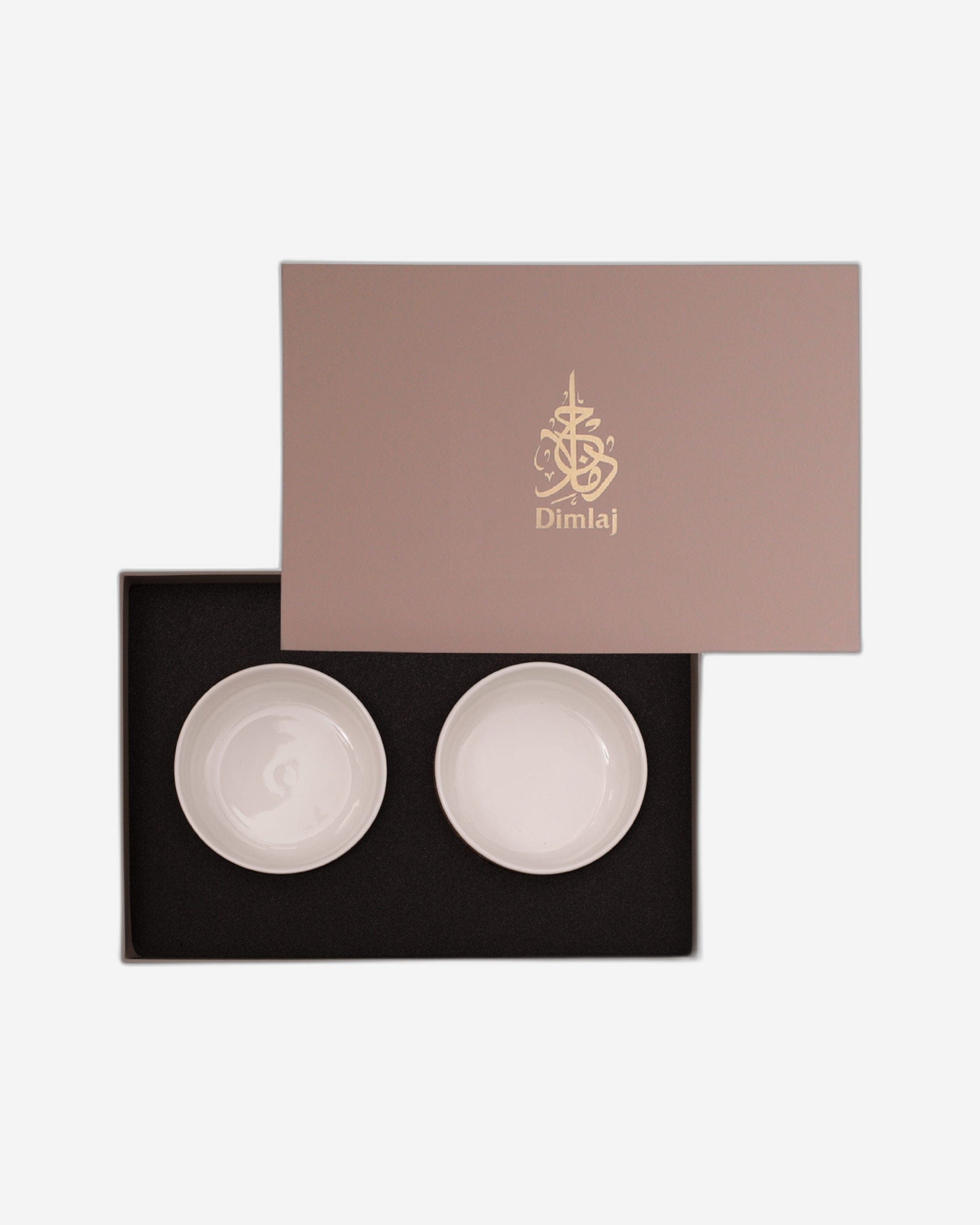 مجموعة ديملاج سيلينا من وعاءين بورسلين (ذهبي ووردي)