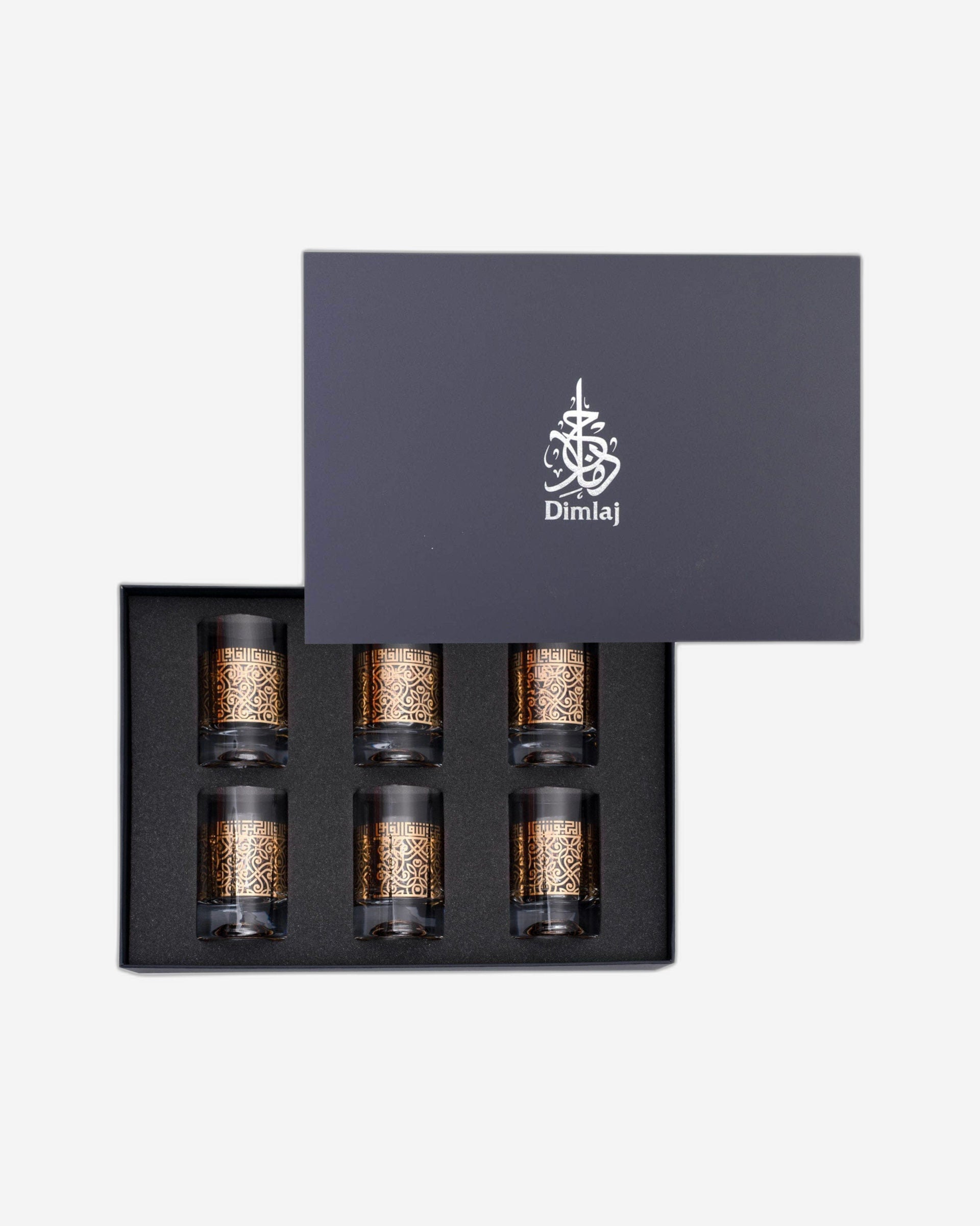 مجموعة ديملاج شفا من 6 قطع أكواب قصيرة (ذهبي)