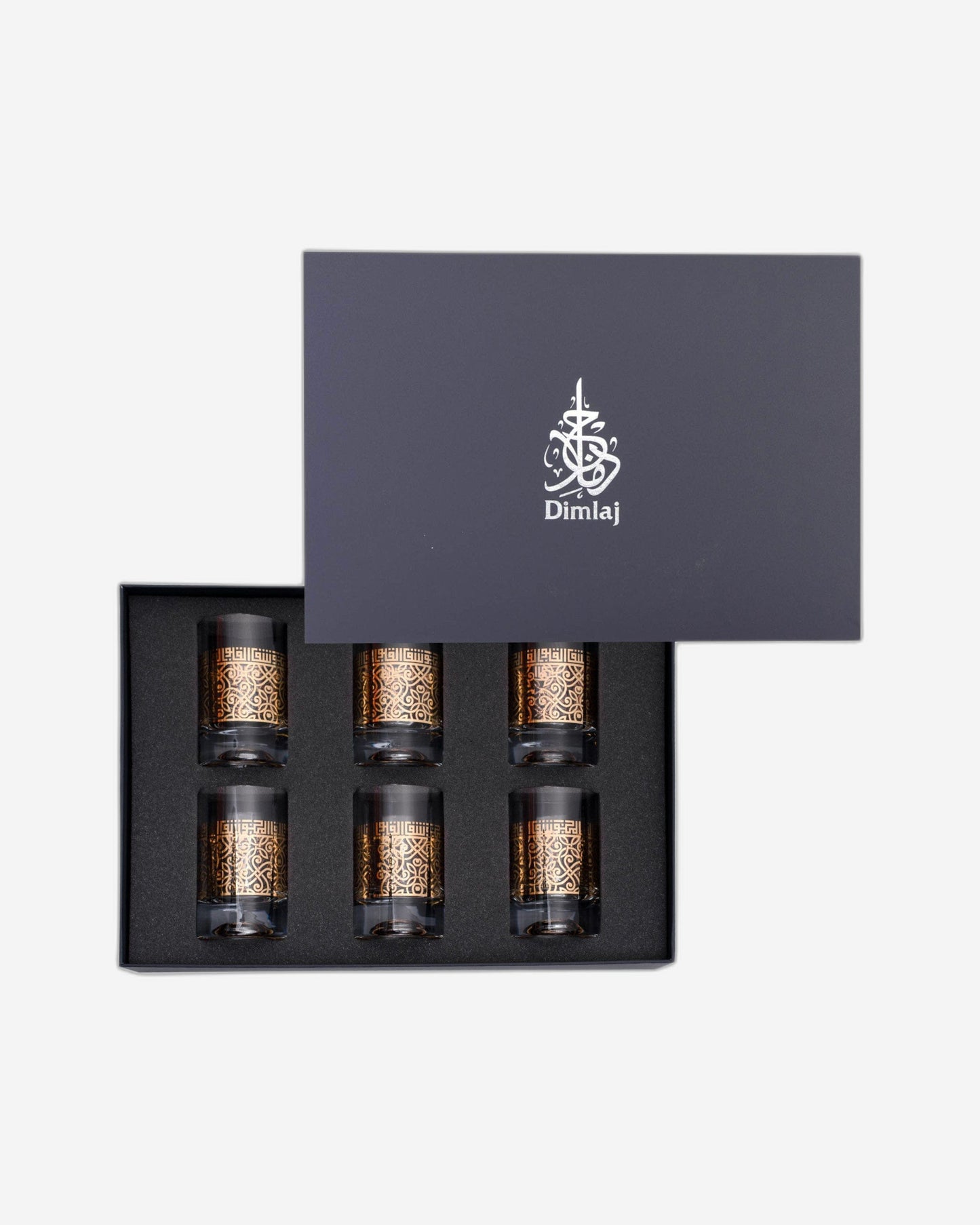 أكواب ديملاج شافا القصيرة، 6 قطع، ذهبية