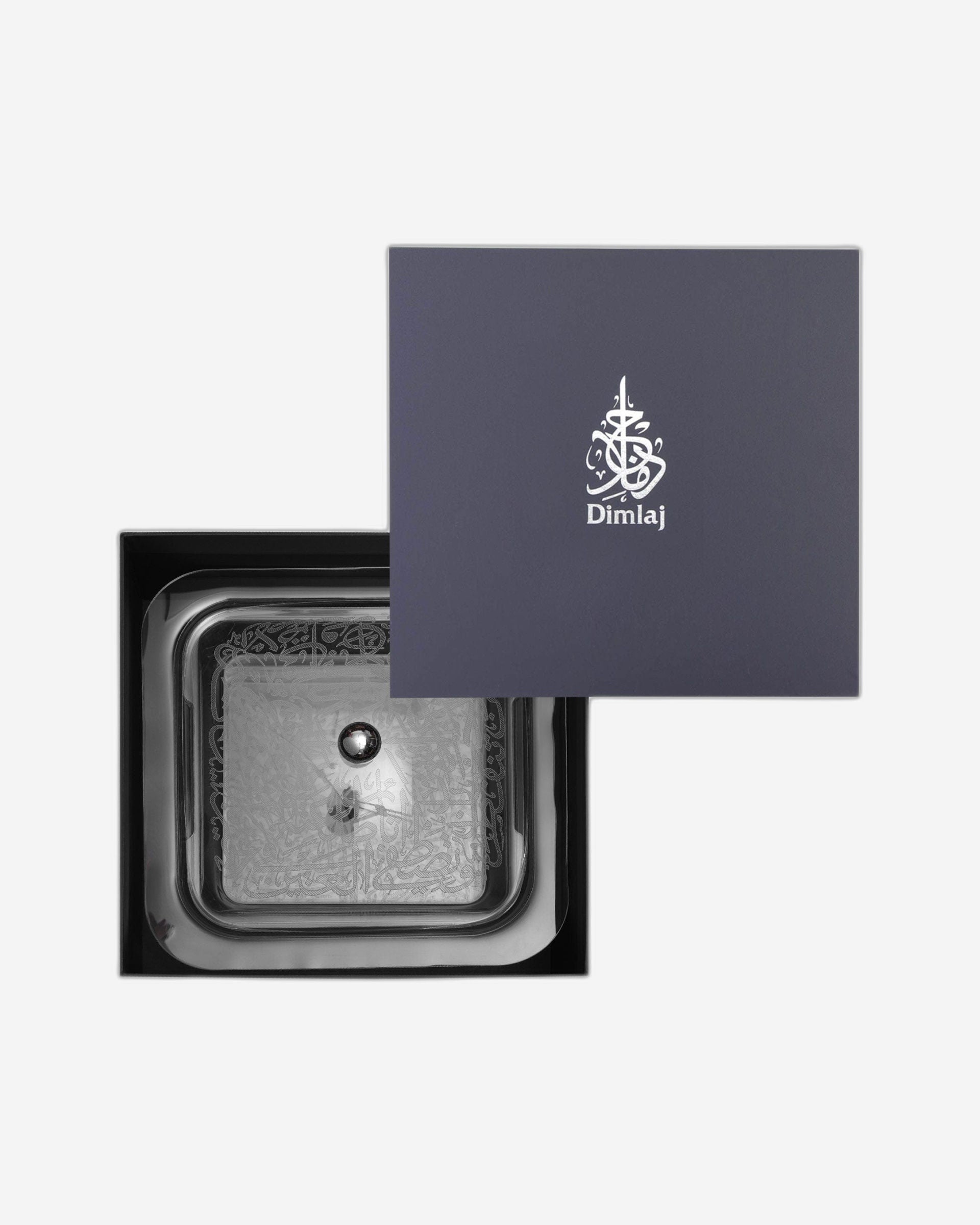 طبق تقديم دملاج ثلث مع غطاء (أكريليك محفور)