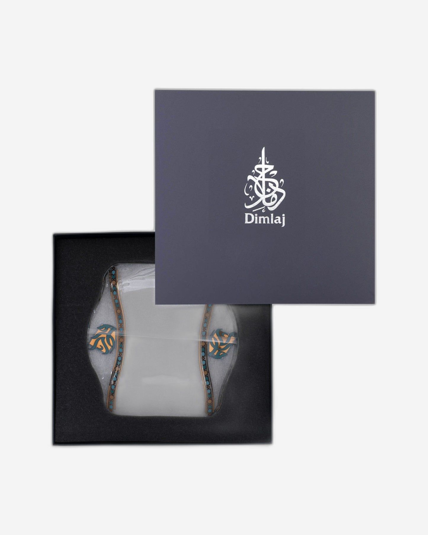 أطباق ديملاج وورود 6 قطع ذهبية وخضراء