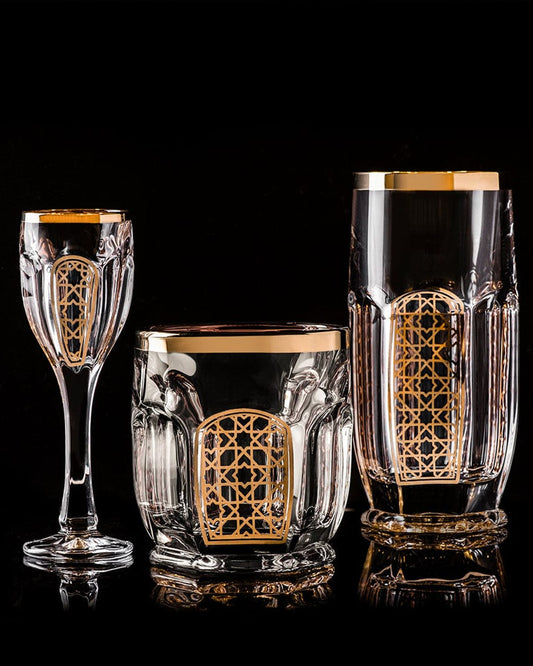 مجموعة ديملاج قرطبة من 6 قطع سيقان فلوت (ذهبية)